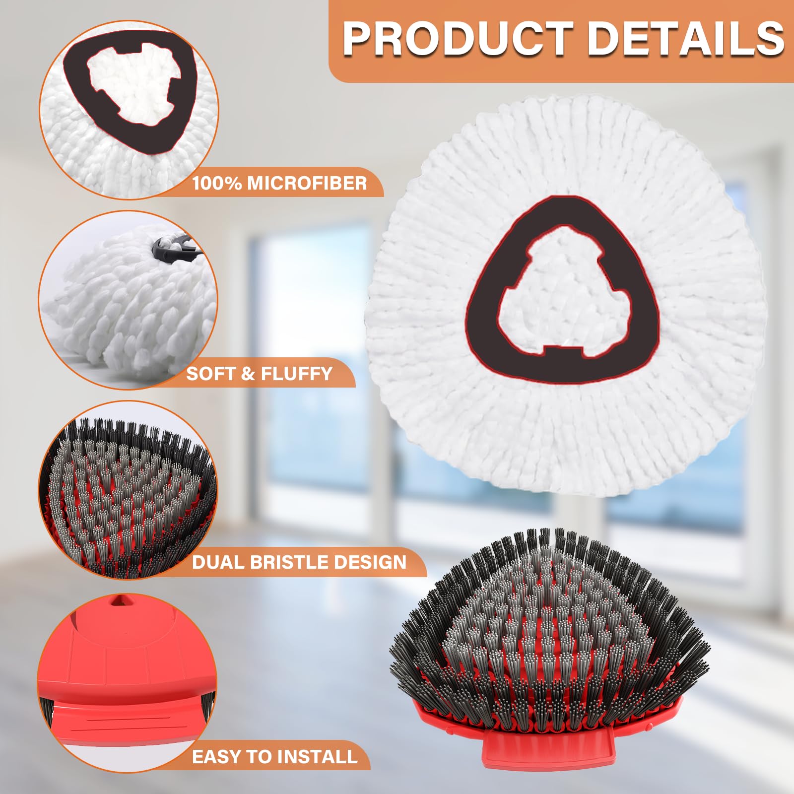 5 Pack Spin Mop Replacement for O Cedar EasyWring 1 (5 Count)