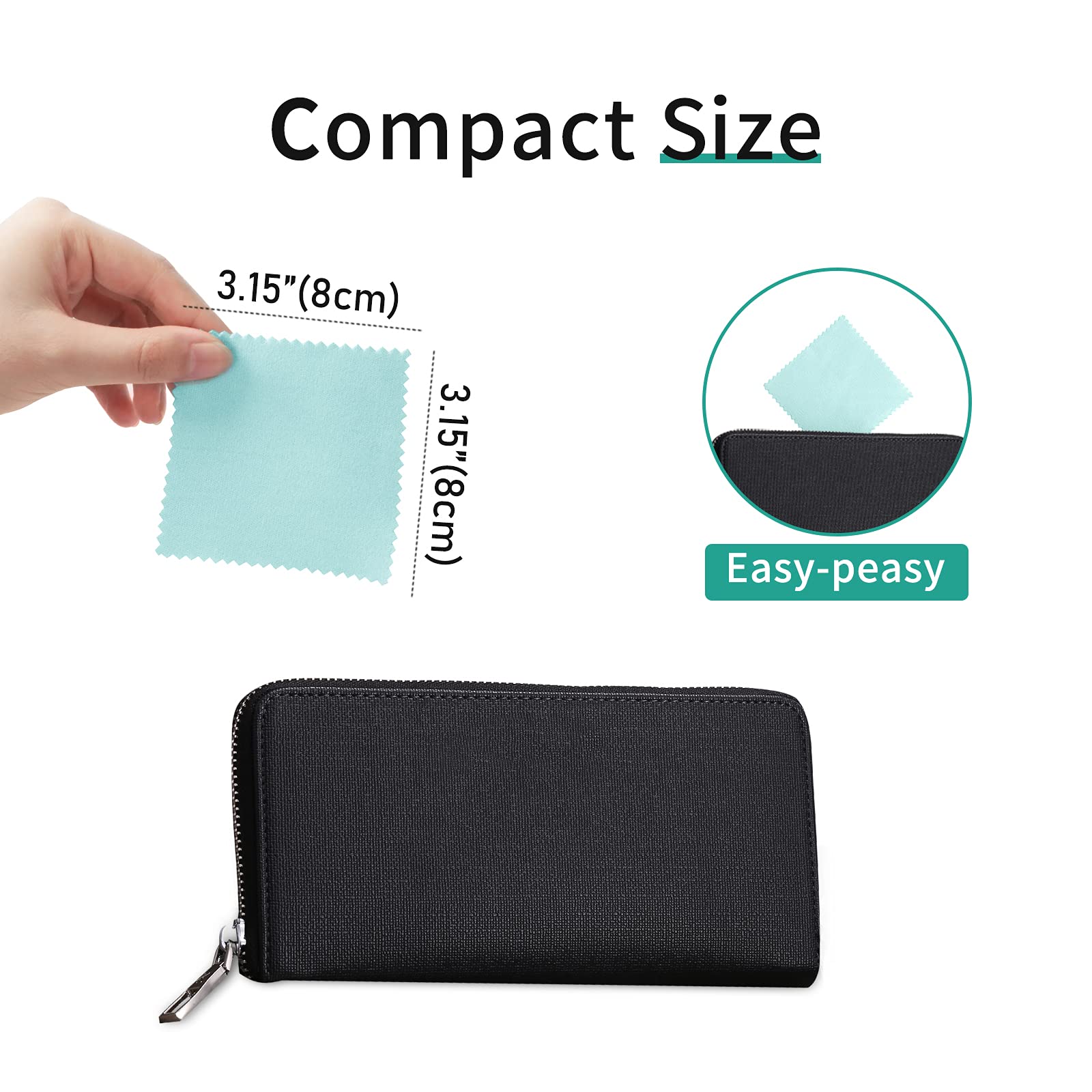 100pcs Premium Jewelry Cleaning Cloth (100 Count)