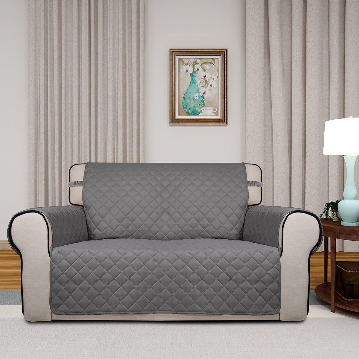 Reversible Quilted Sofa Cover