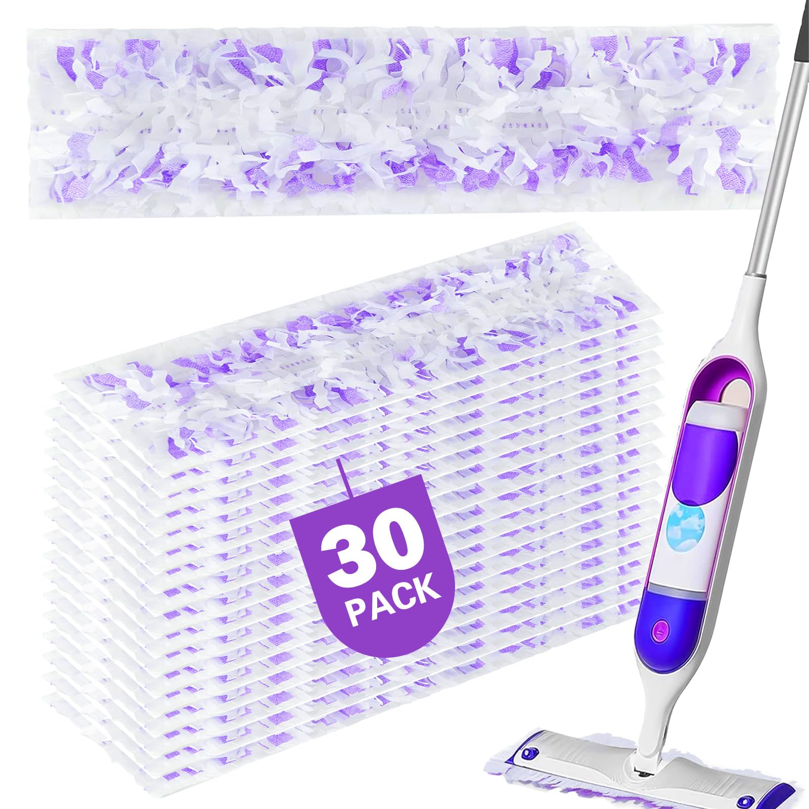 30 Pack Thickened Disposable Power Mop Pads Refills for Swiffer PowerMop (30 Count)