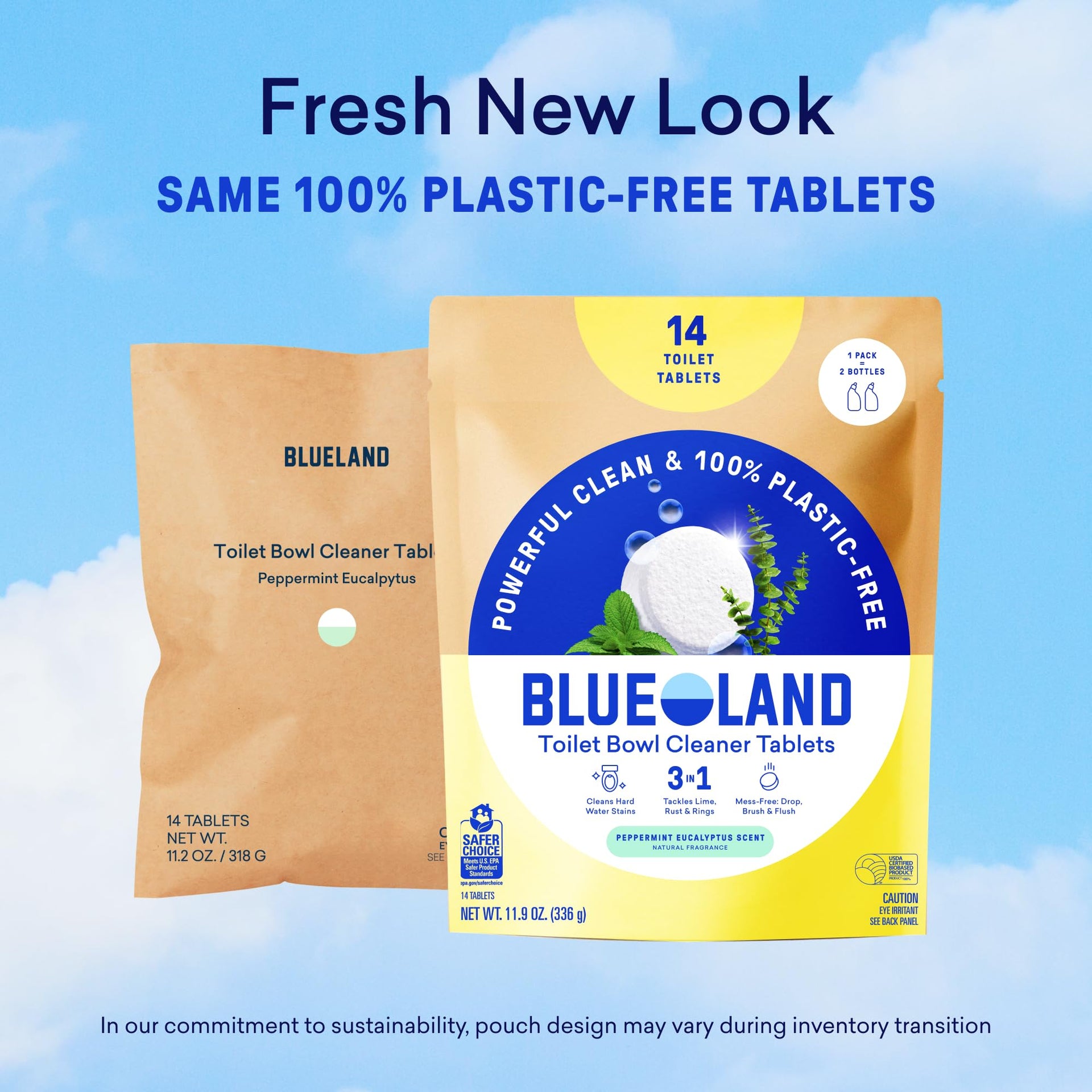 100% Plastic Free Toilet Bowl Cleaner Tablets 28 Count