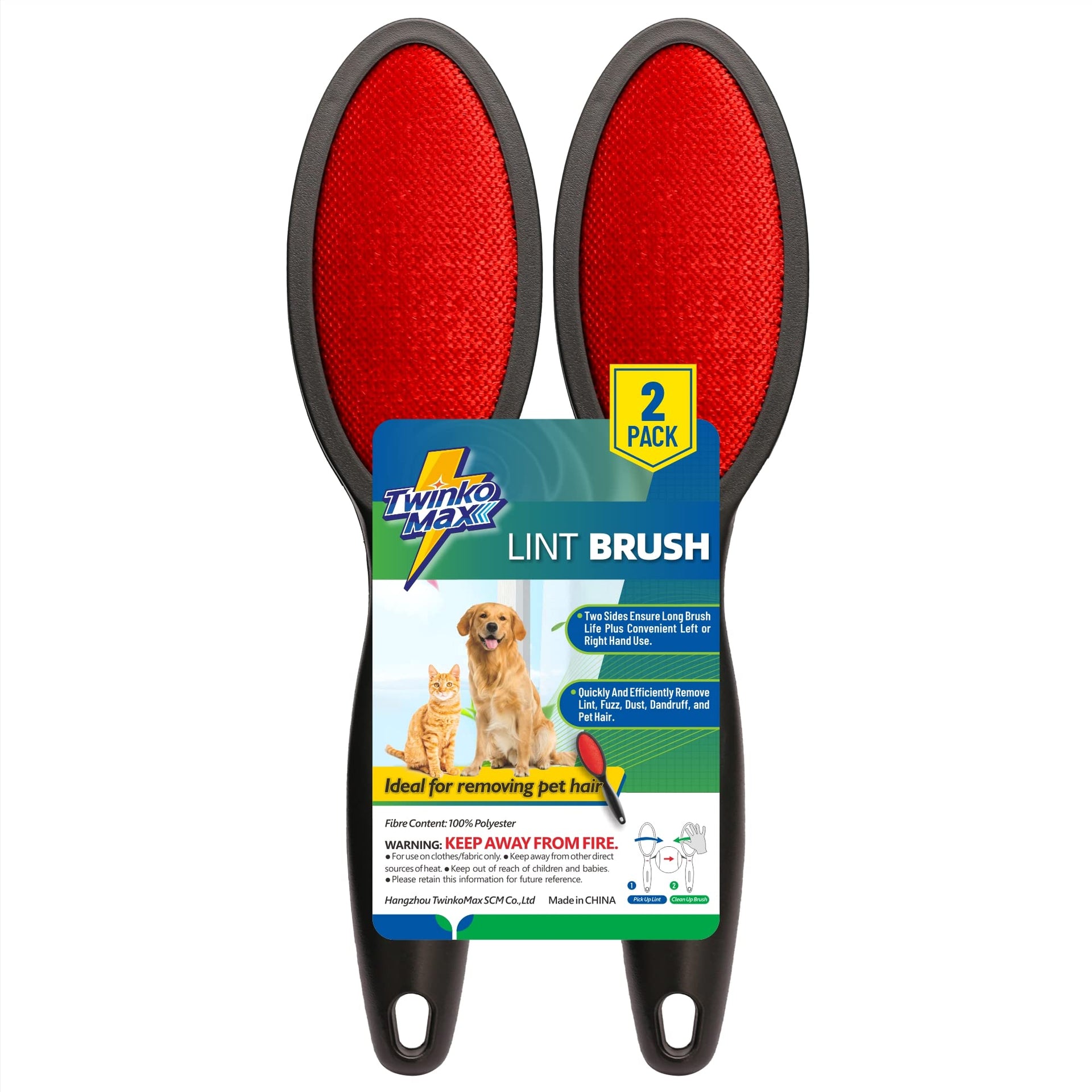Lint Brush for Pet Hair (2 Count)