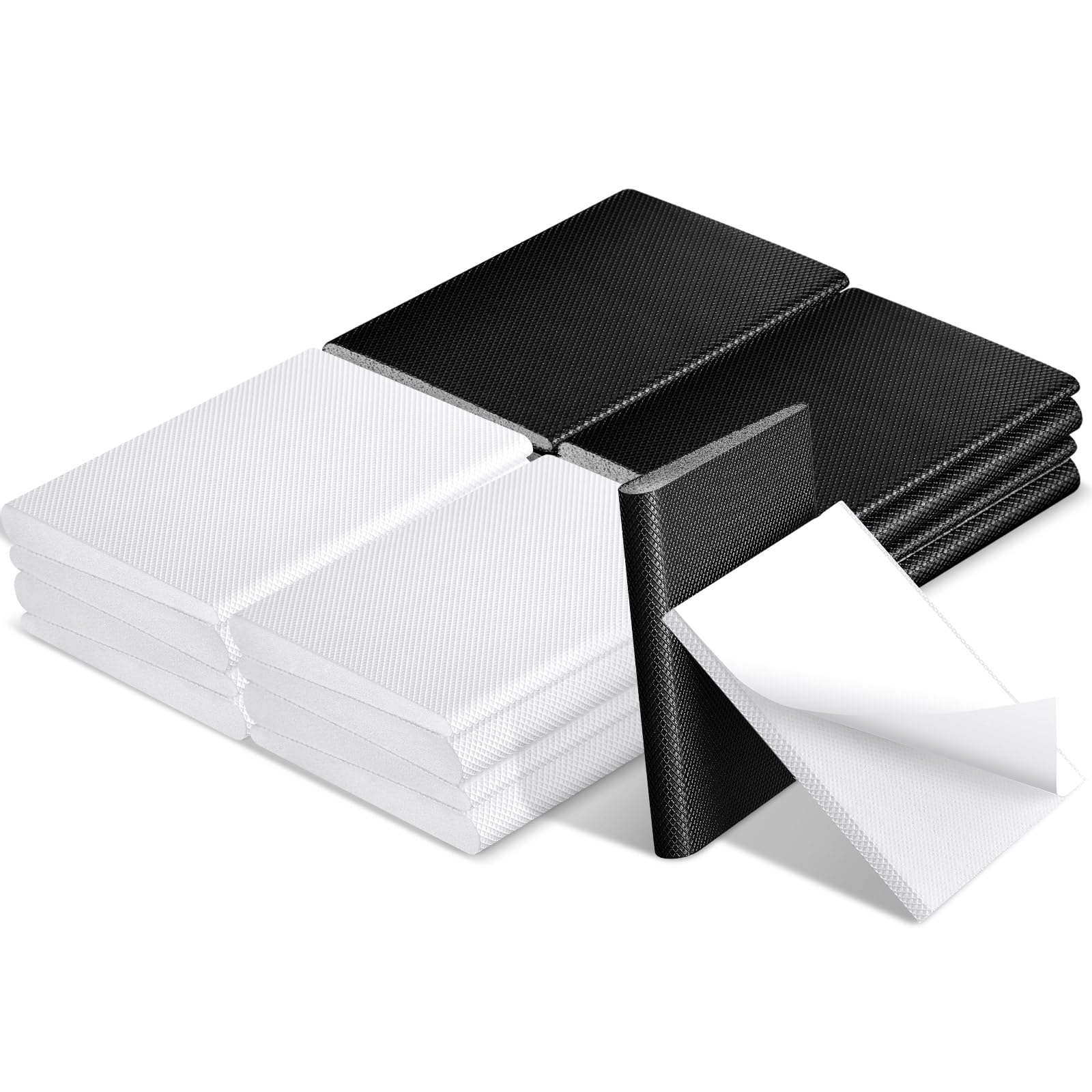 16 Piece Door Corner Seal Weatherstripping Exterior Draft Stopper Adhesive Corner Seal Pads for Weather Stripping and Draft Protection (16 Count)