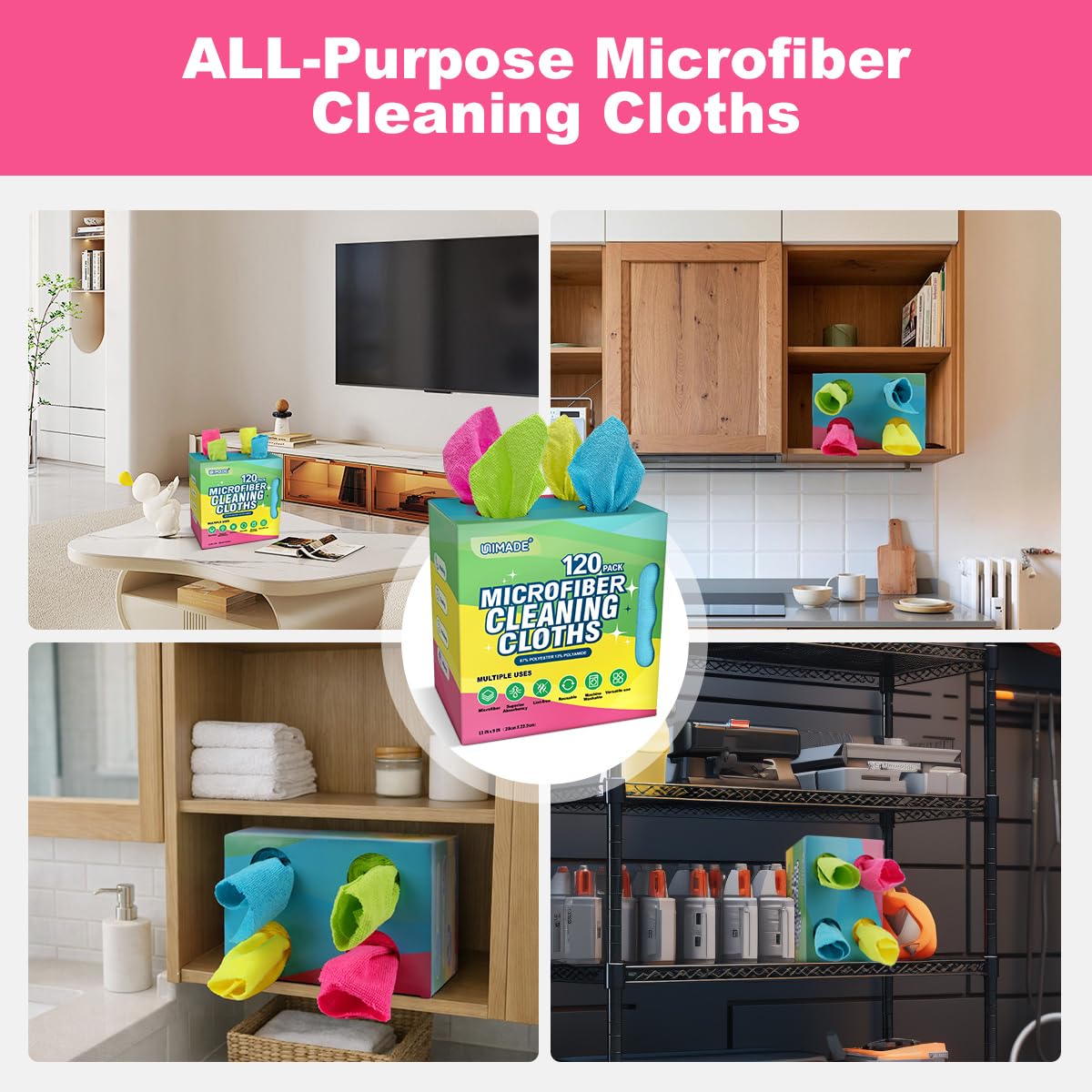 Microfiber Cleaning Cloth (120 Count)