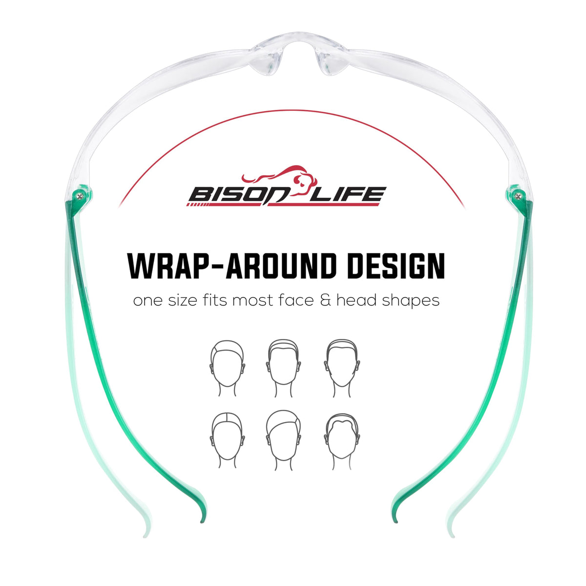 Clear Lens Green Safety Glasses (12 Count)