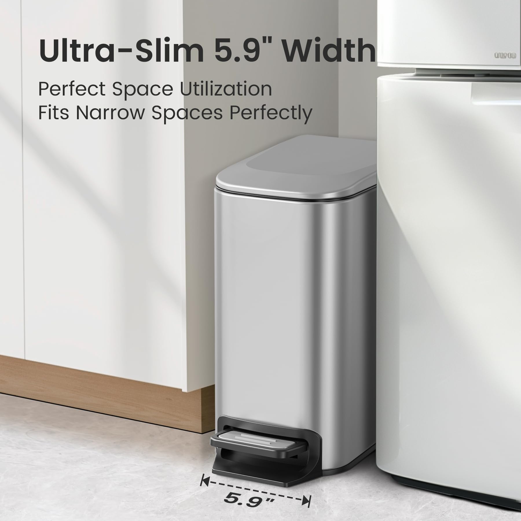Small Bathroom Trash Can with Lid