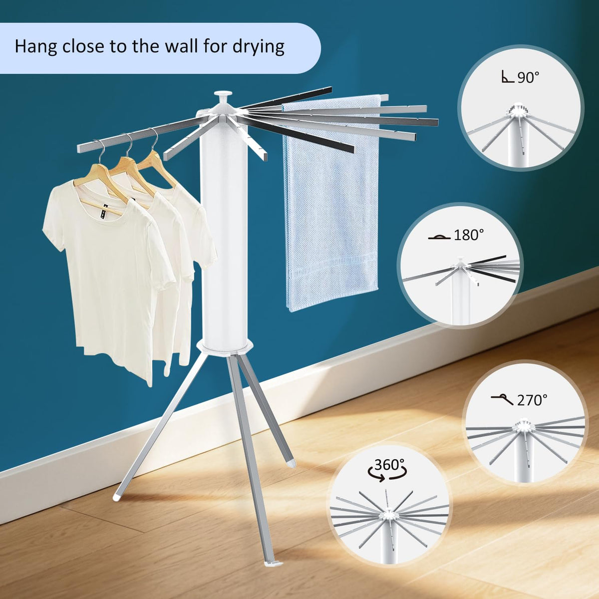 Tripod Foldable Clothes Rack