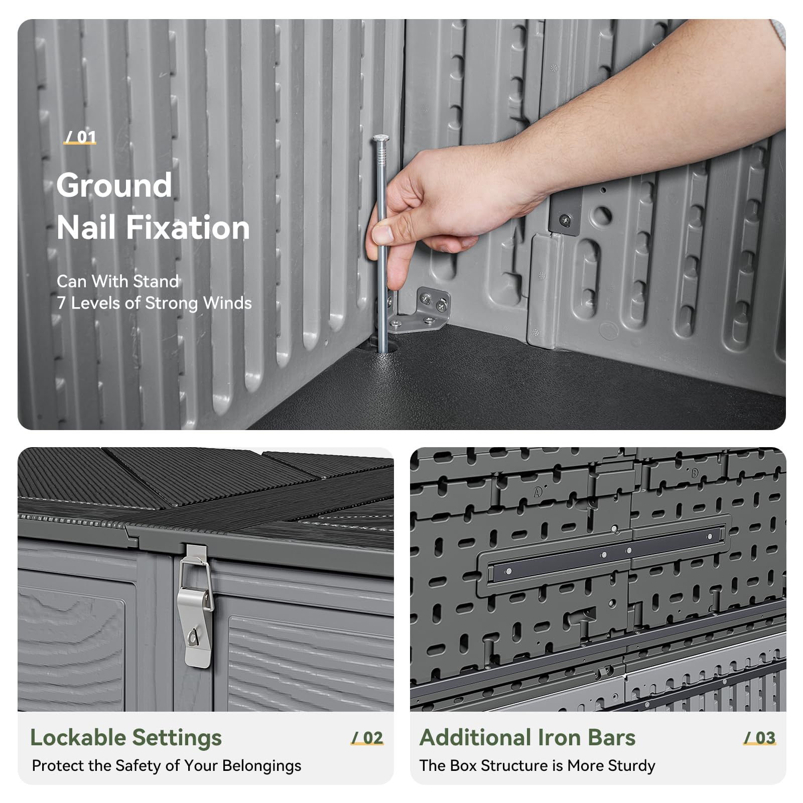 Horizontal Storage Sheds 61 Cu.ft