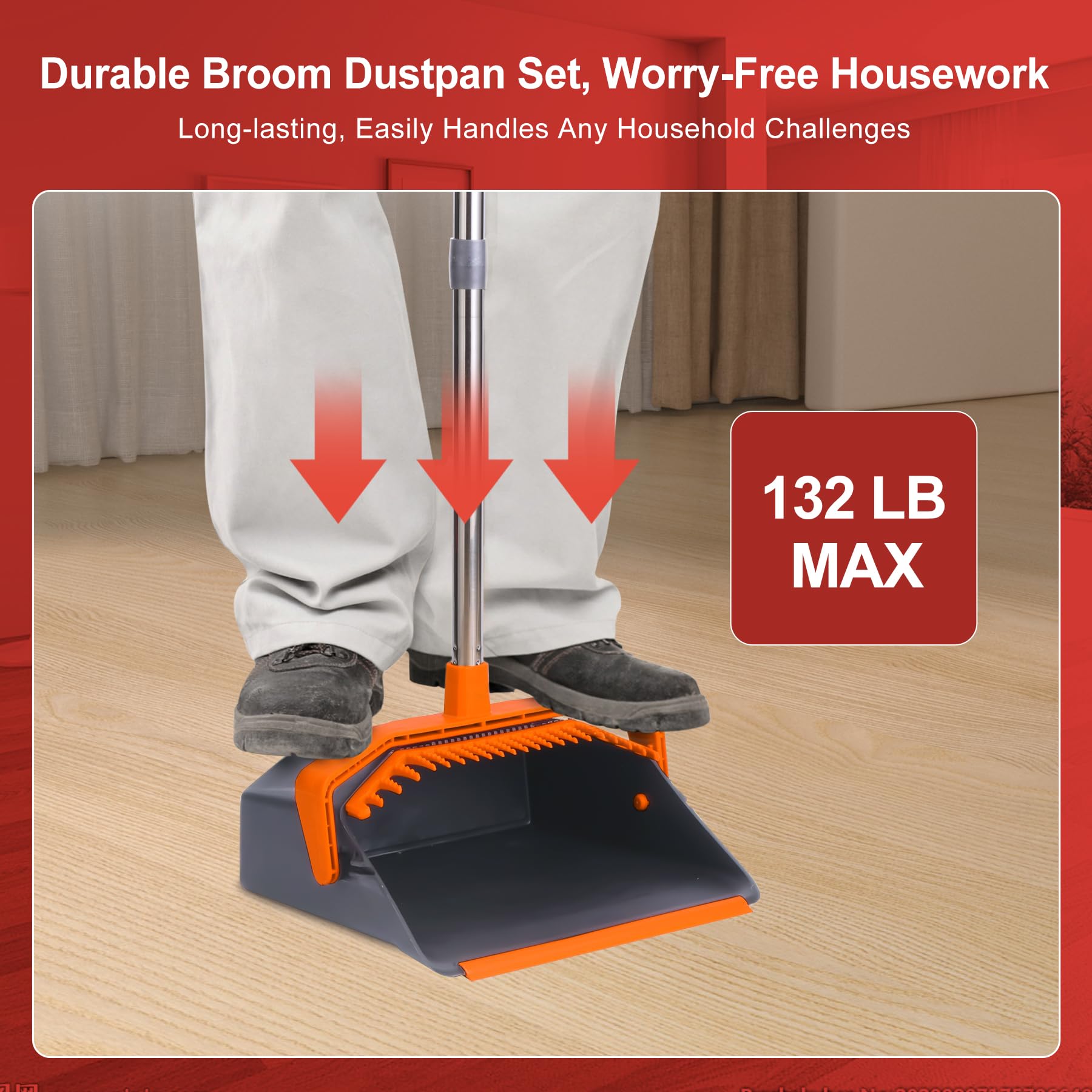 Broom and Dustpan Set for Home
