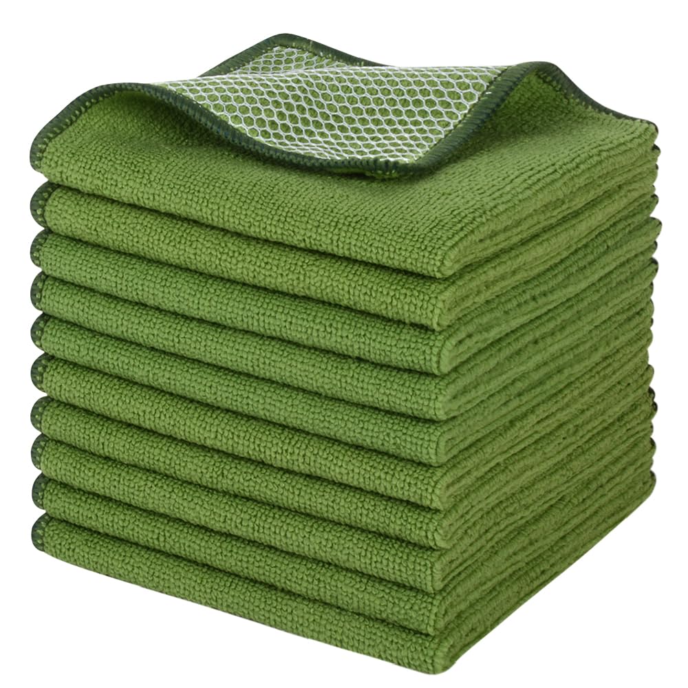 Dish Cloth for Washing Dishes Kitchen Washcloth Cleaning Cloth (10 Count)