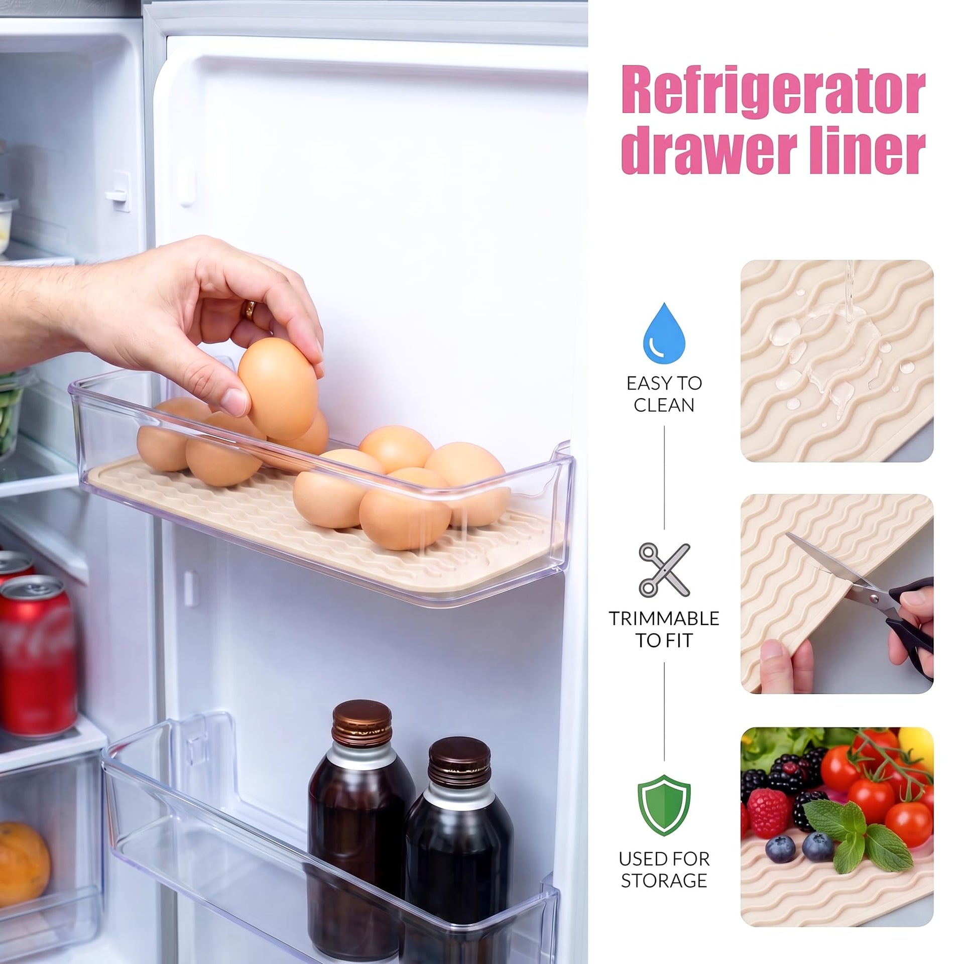 Silicone Dish Drying Mat for Multiple Usage