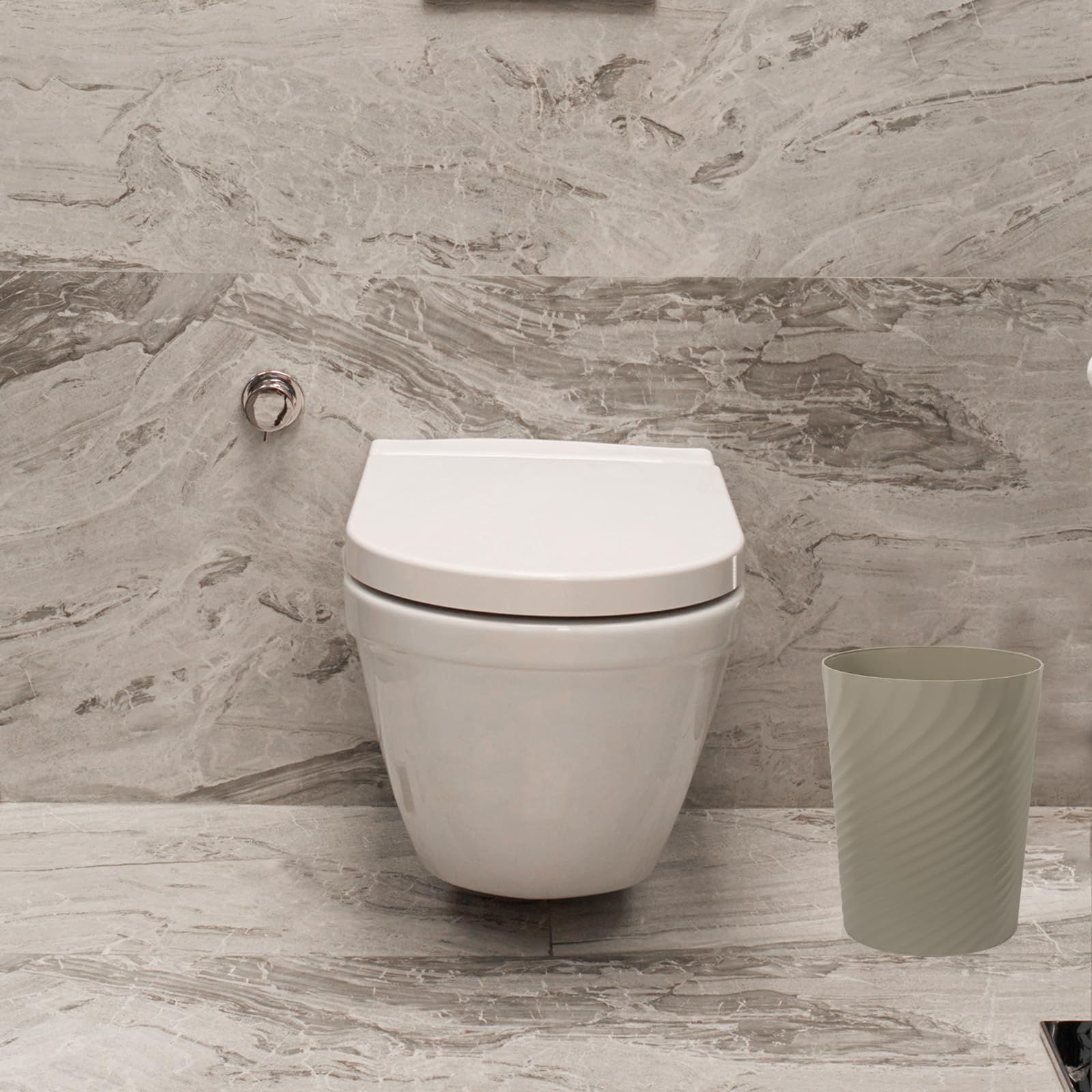 Plastic Small Bathroom Trash Can Wastebasket Garbage Can