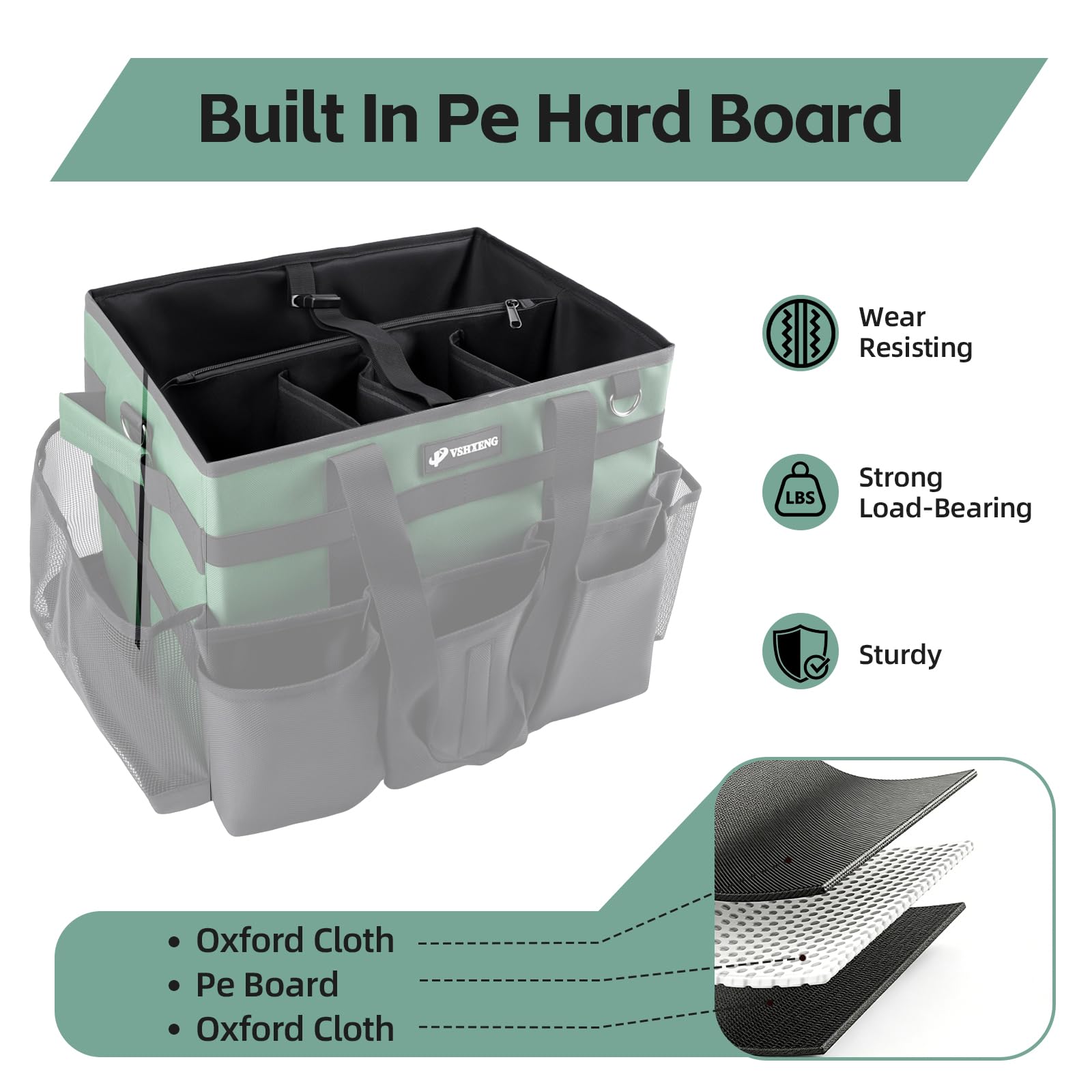 Large Rolling Cleaning Caddy Bag with Wheels
