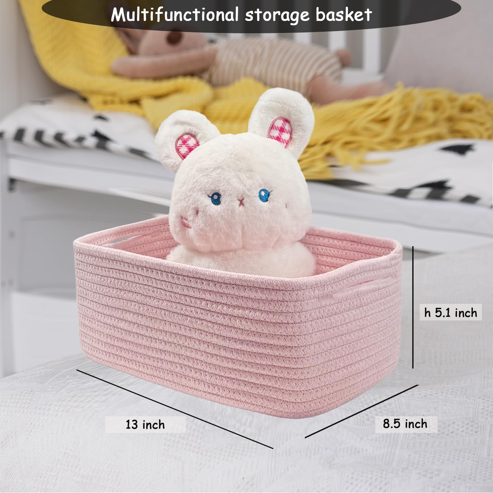 13" x 8.5" x 5.1" Storage Baskets for Organizing (3 Count)
