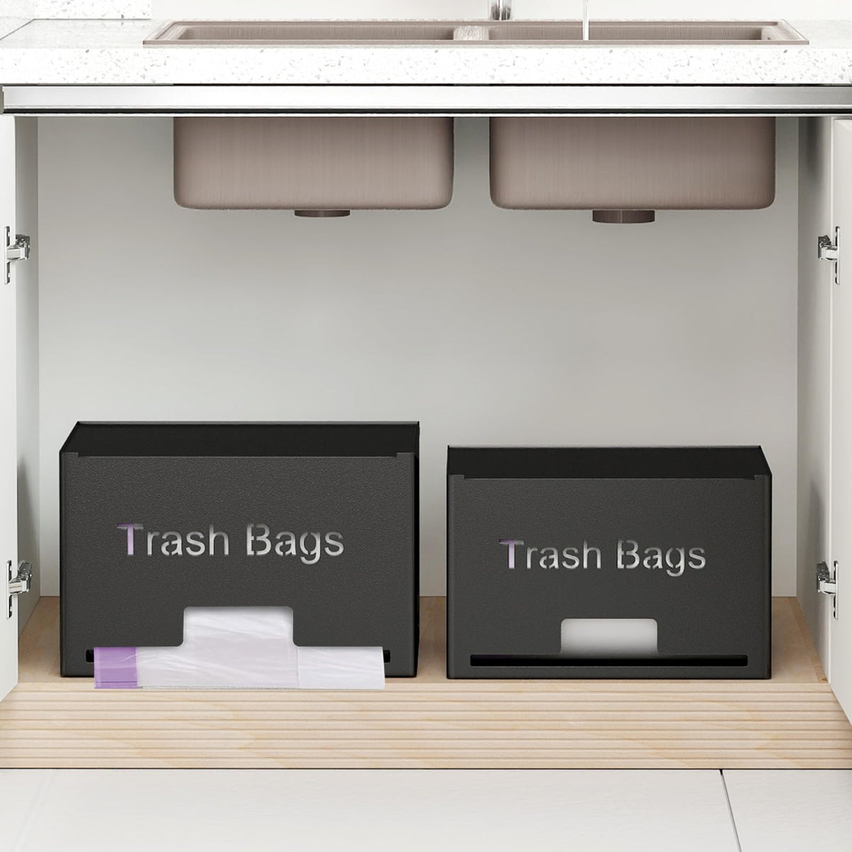 2 Pack Trash Bag Holder Dispenser (2 Count)