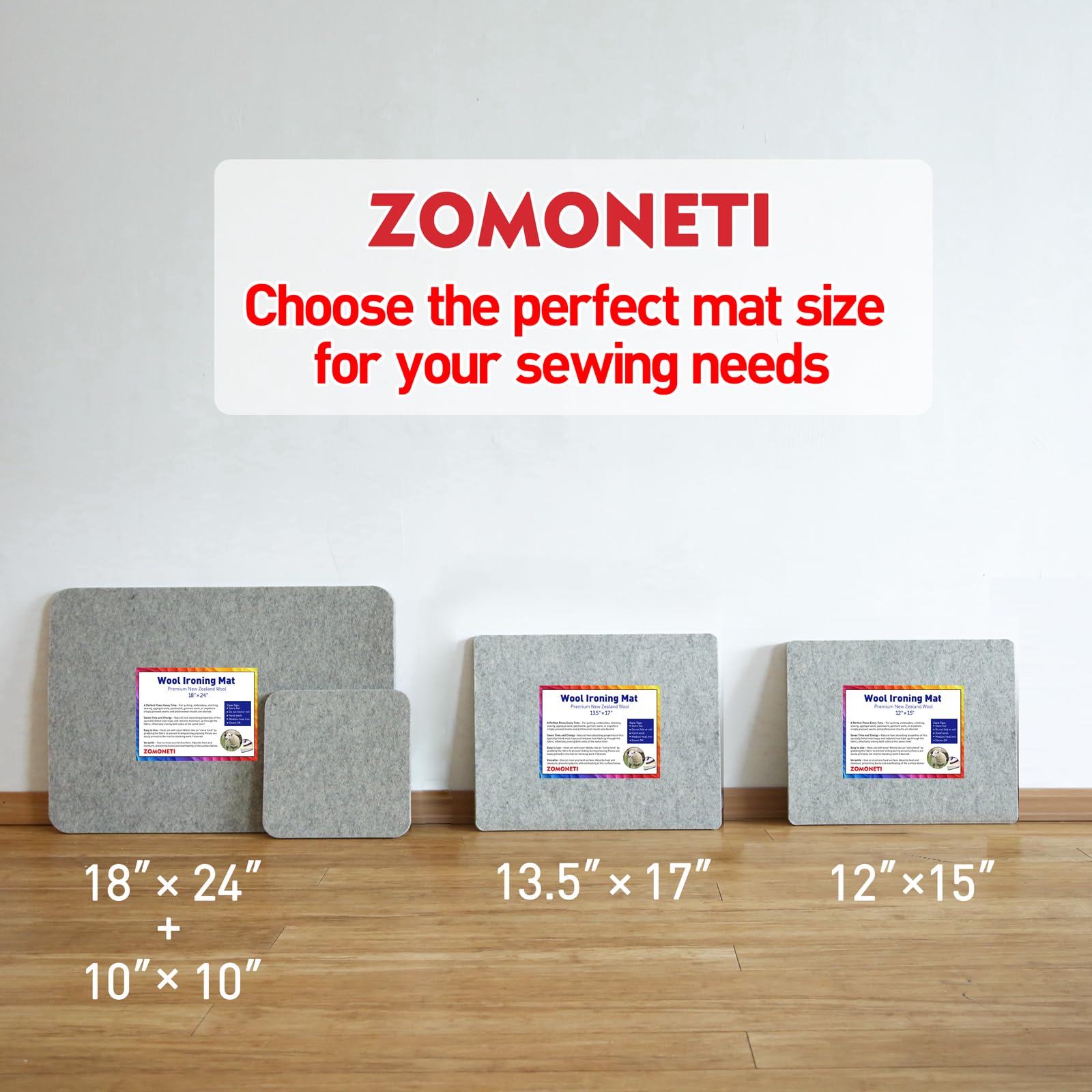 18" x 14" Wool Pressing Mat 100% New Zealand Felted Wool Ironing Mat Pad Blanket for Quilter