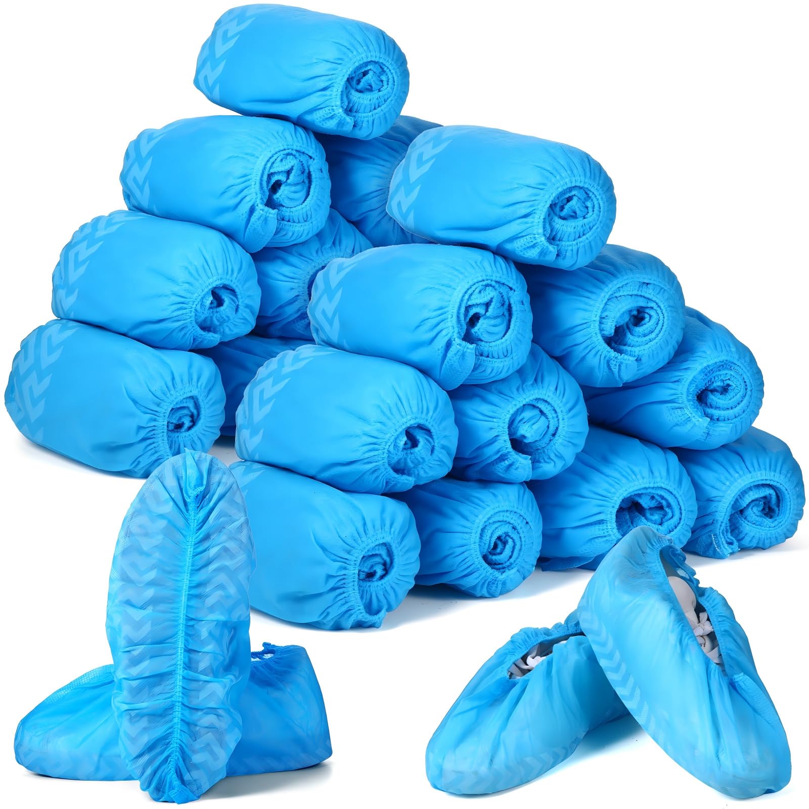 300 Pack Disposable Shoe Covers Non Slip Disposable Large Foot Booties Shoe Covers for Indoors Contractors Floor and Carpet Protectors