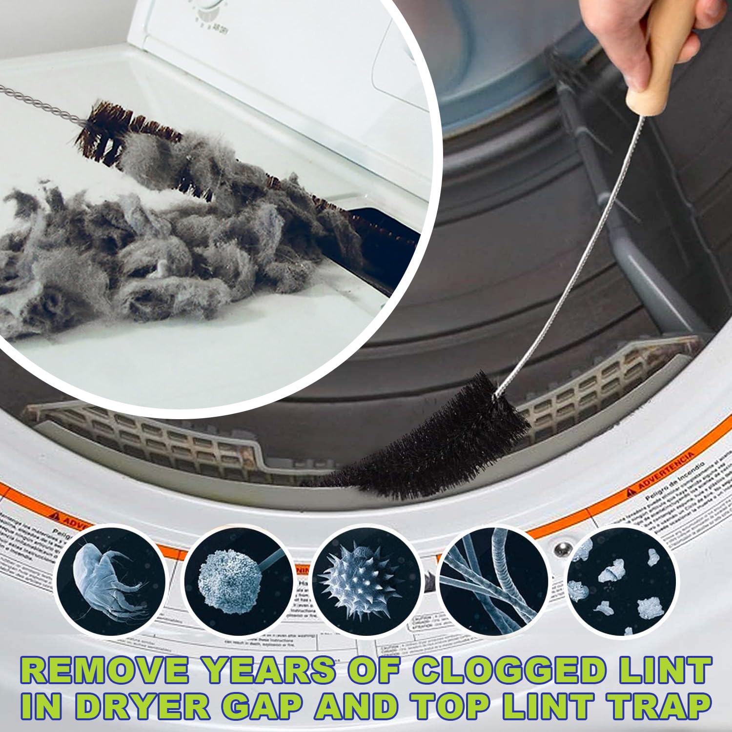 2Pcs Dryer Vent Cleaner Kit