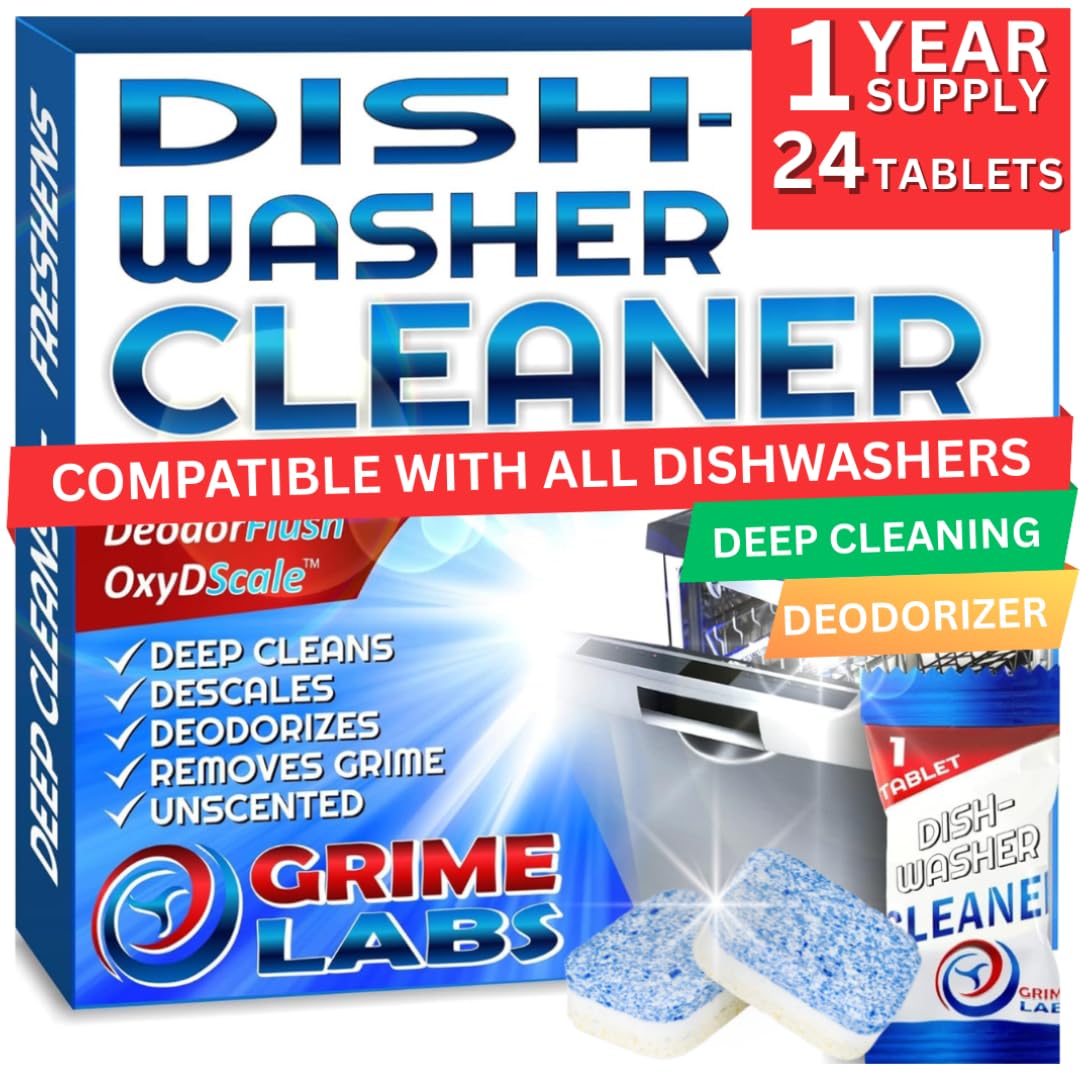 Dishwasher Cleaner Deodorizer Descaler Tablets (24 Count)