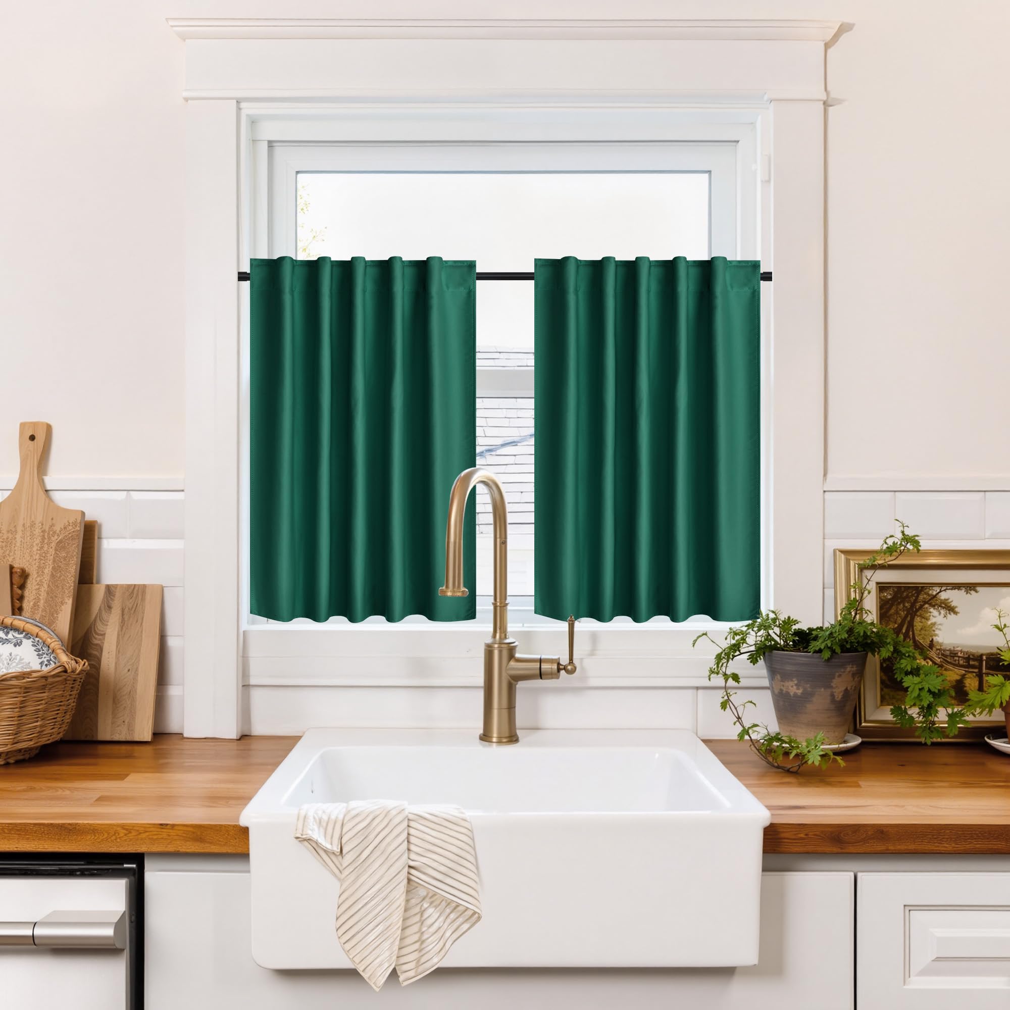 100% Blackout Basement Curtains 30 inches Long (2 Count)