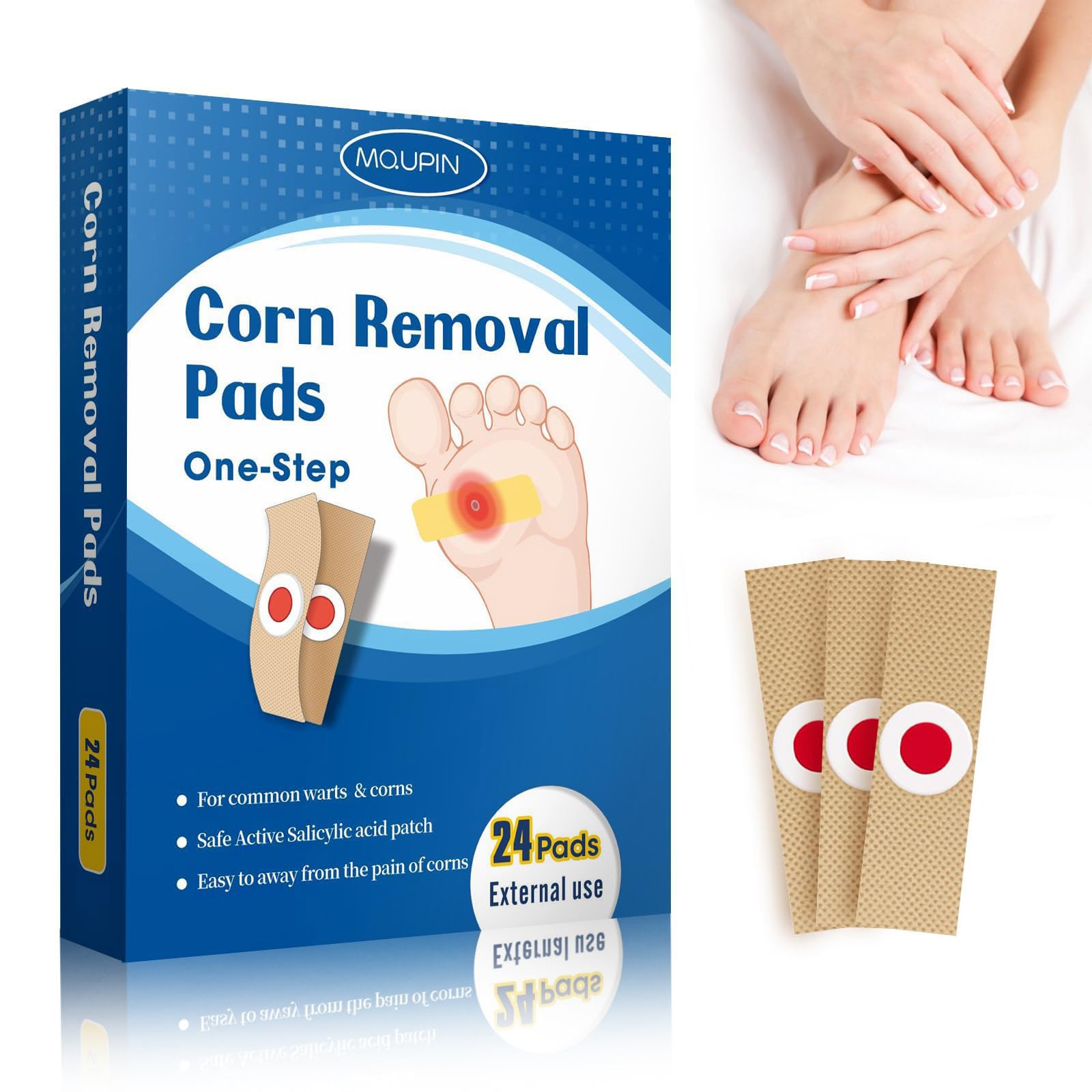 24 Count Corn Removal Pads for Feet and Toe