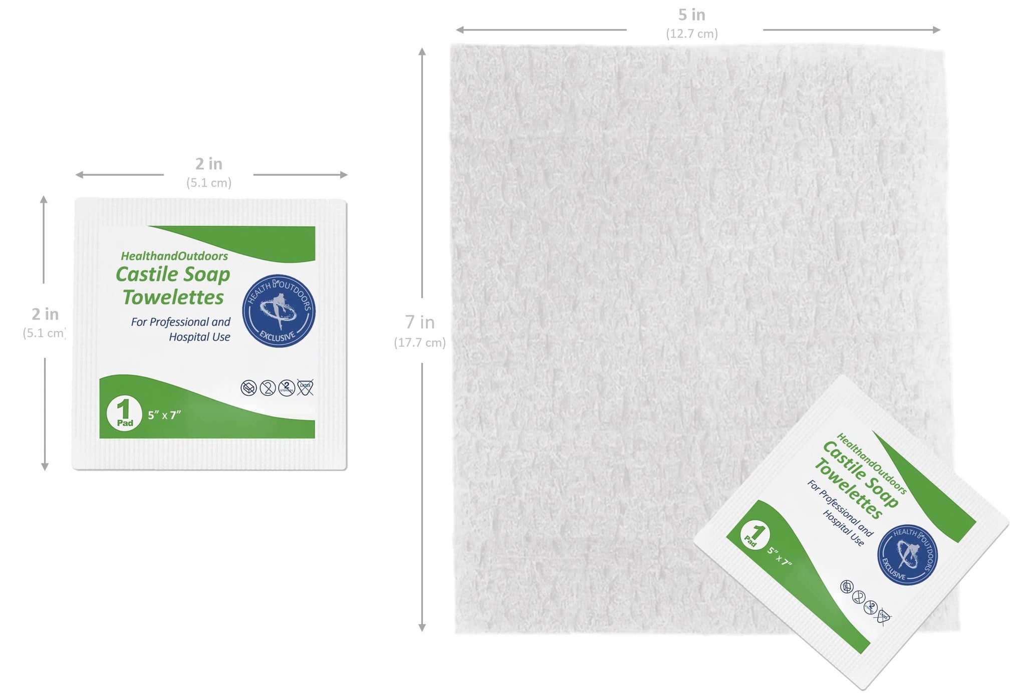 Castile Soap Cleansing Towelettes 125 Count Refreshing Scented Wipes White 125 Count