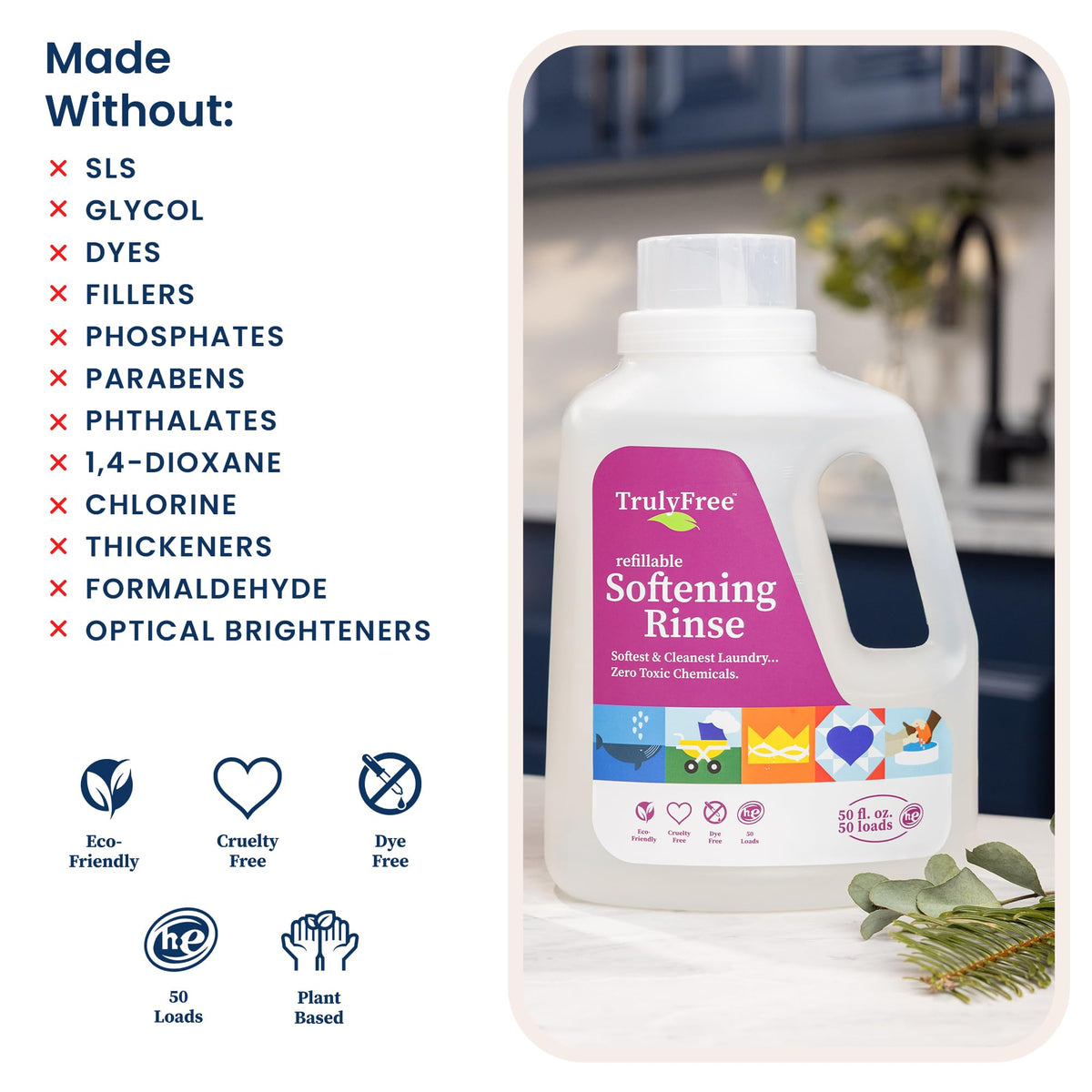 Natural Fabric Softener (50 Fl Oz)