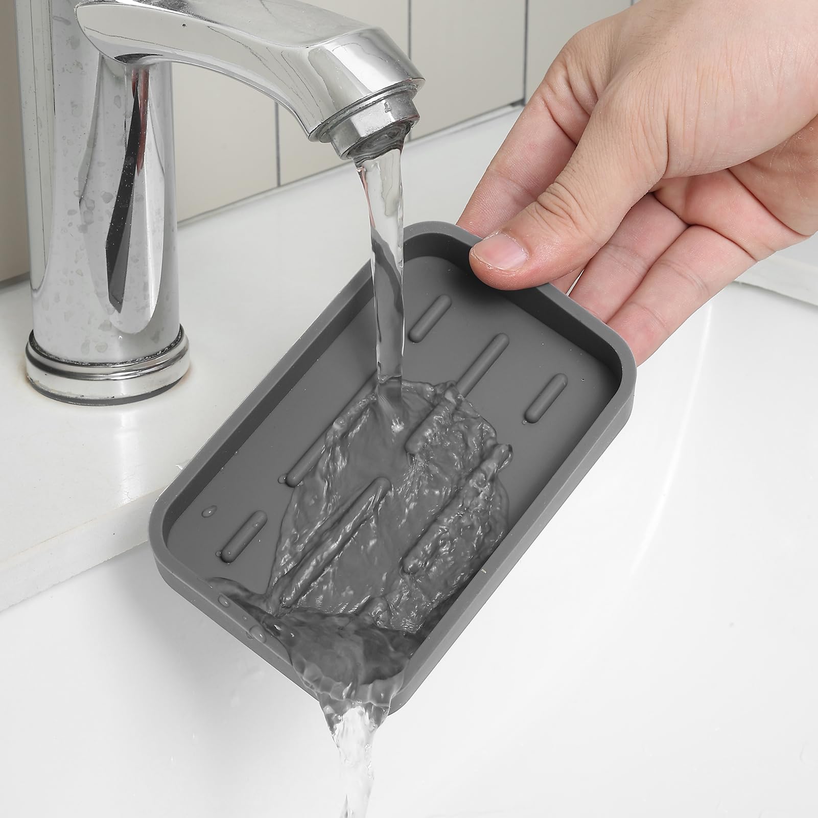 Silicone Kitchen Sink Organizer Tray for Multiple Usage