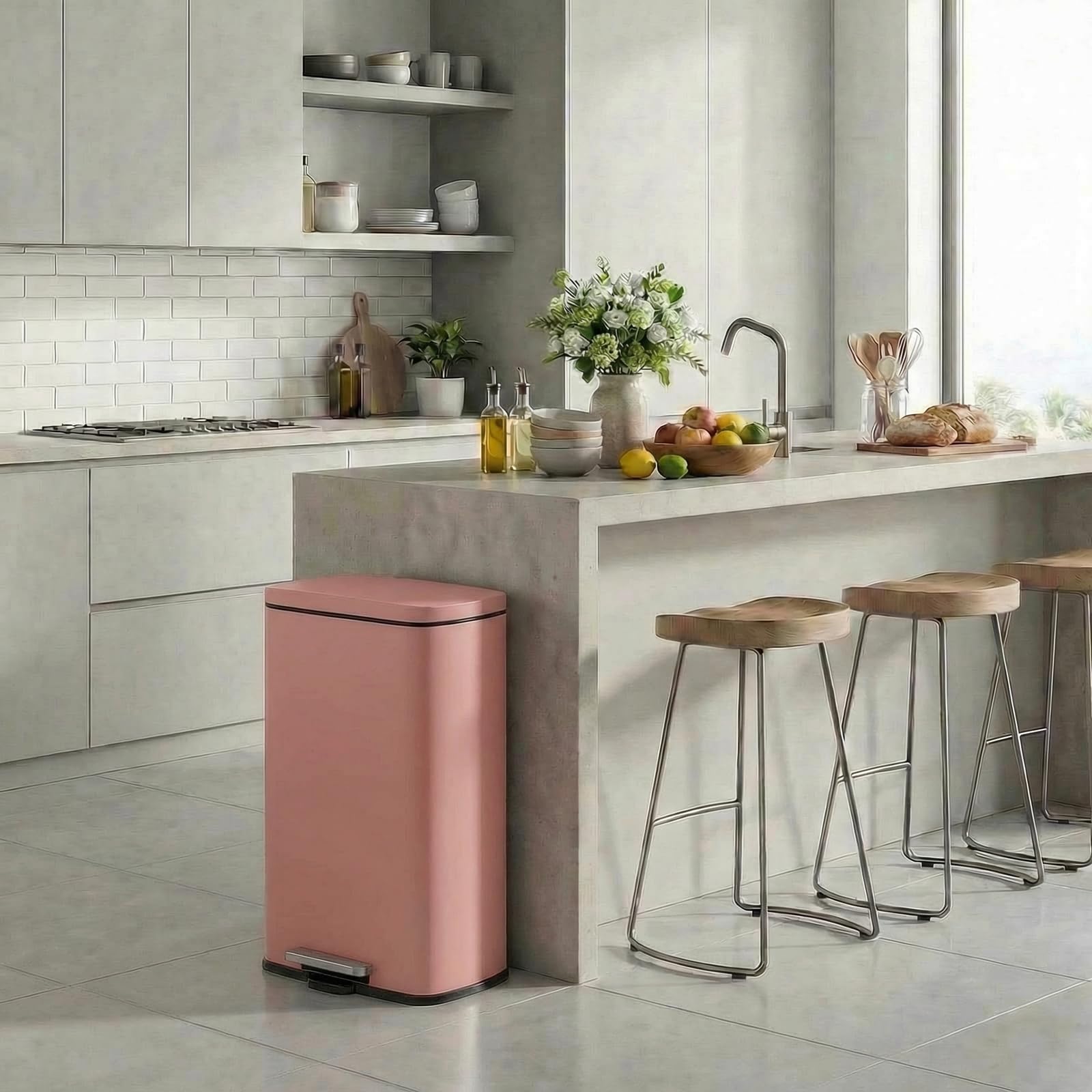8 Gal Kitchen Trash Can