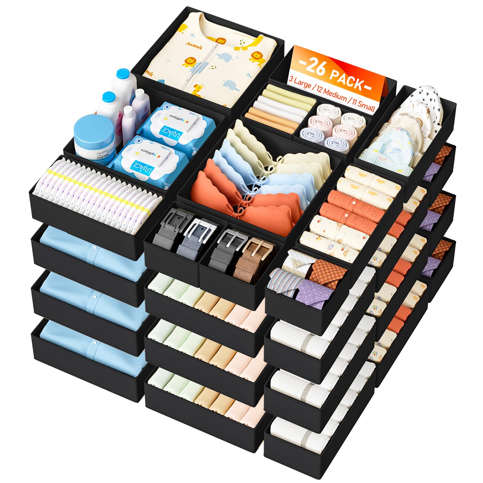 Drawer Organizer Clothes (26 Count)