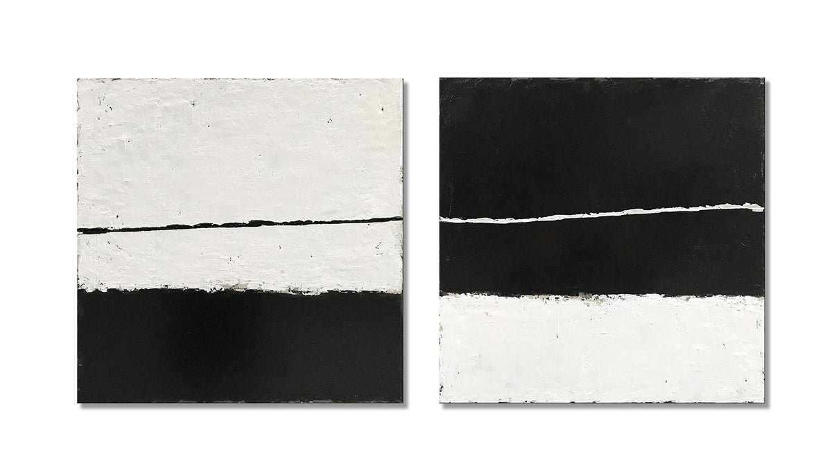 Art Contemporary Minimalist style art oil painting Abstract art piece Decorative artwork for home or office wall 20x20 inches (2 Count)