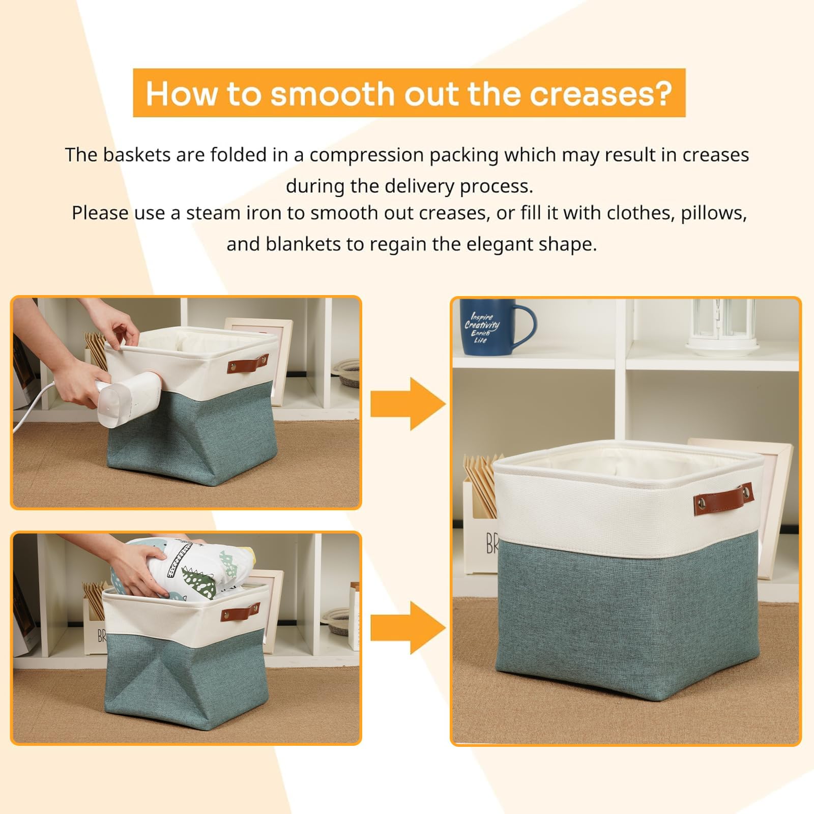 11x11 Cube Storage Bins for Organizer (4 Count)