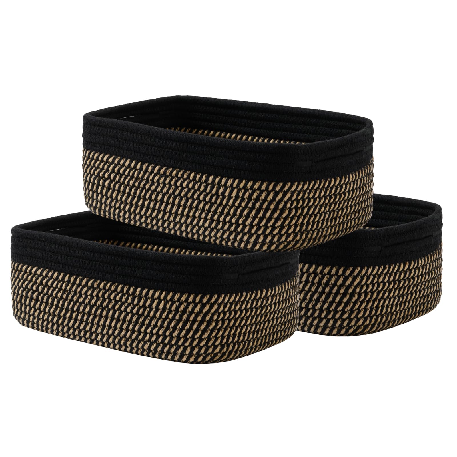 Small Woven Storage Basket for Organizing (3 Count)