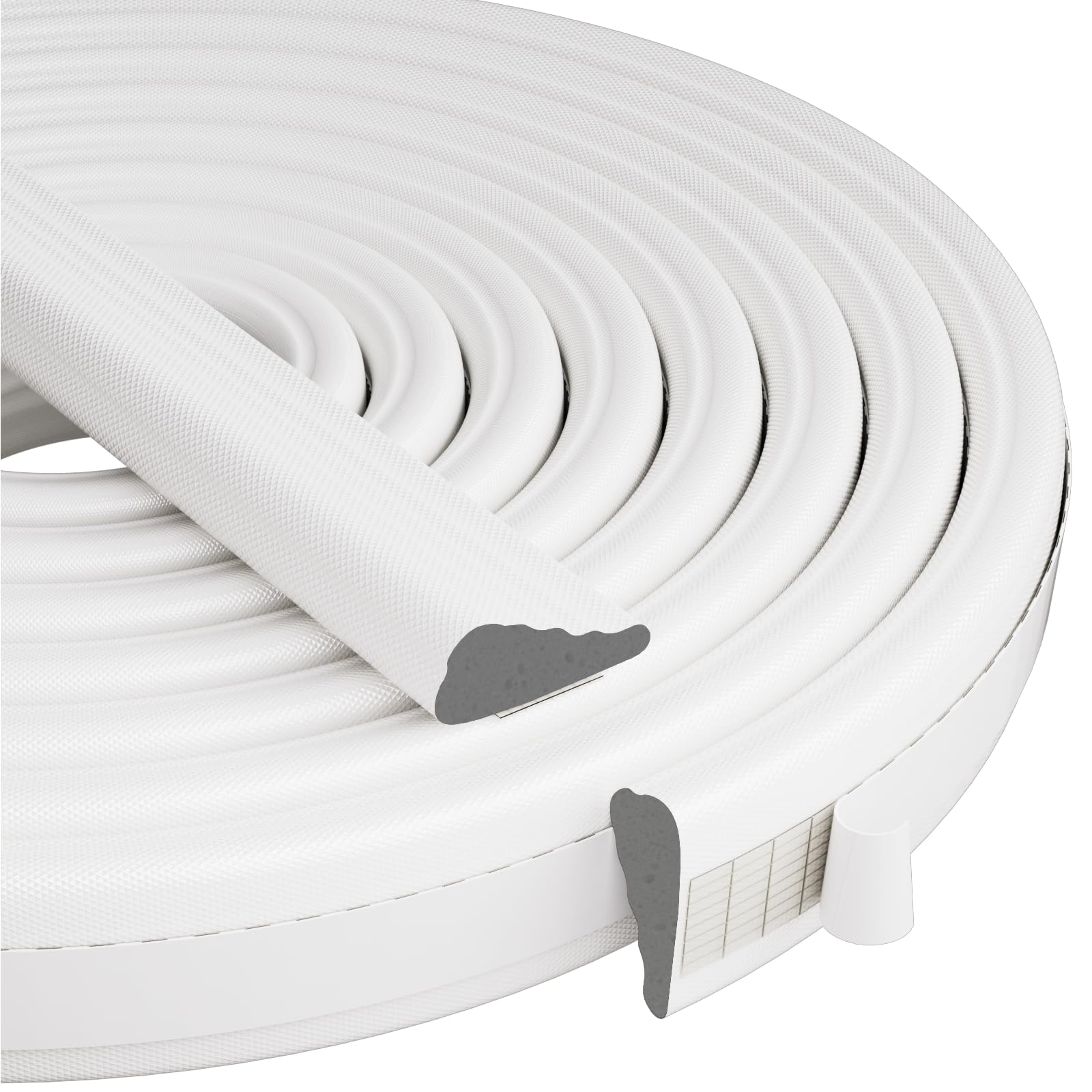 Wedge Shape Window Weather Stripping Door Frame Seal 118” White