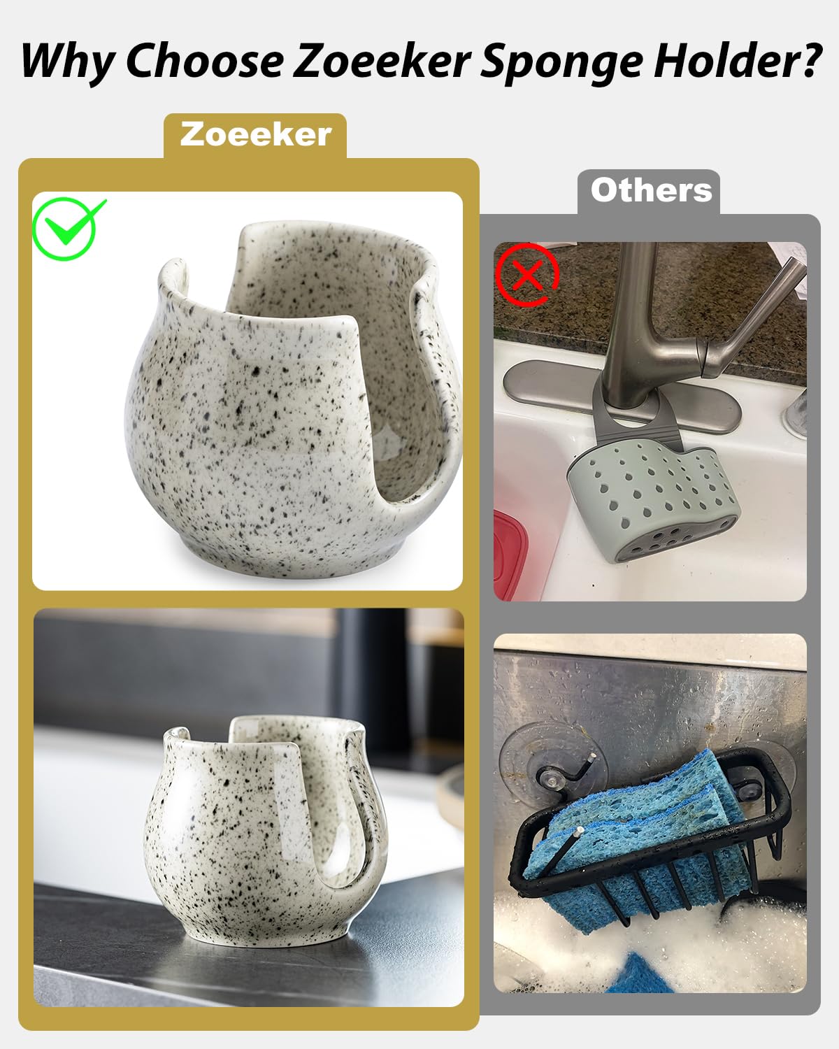 Sponge Holder for Kitchen Sink