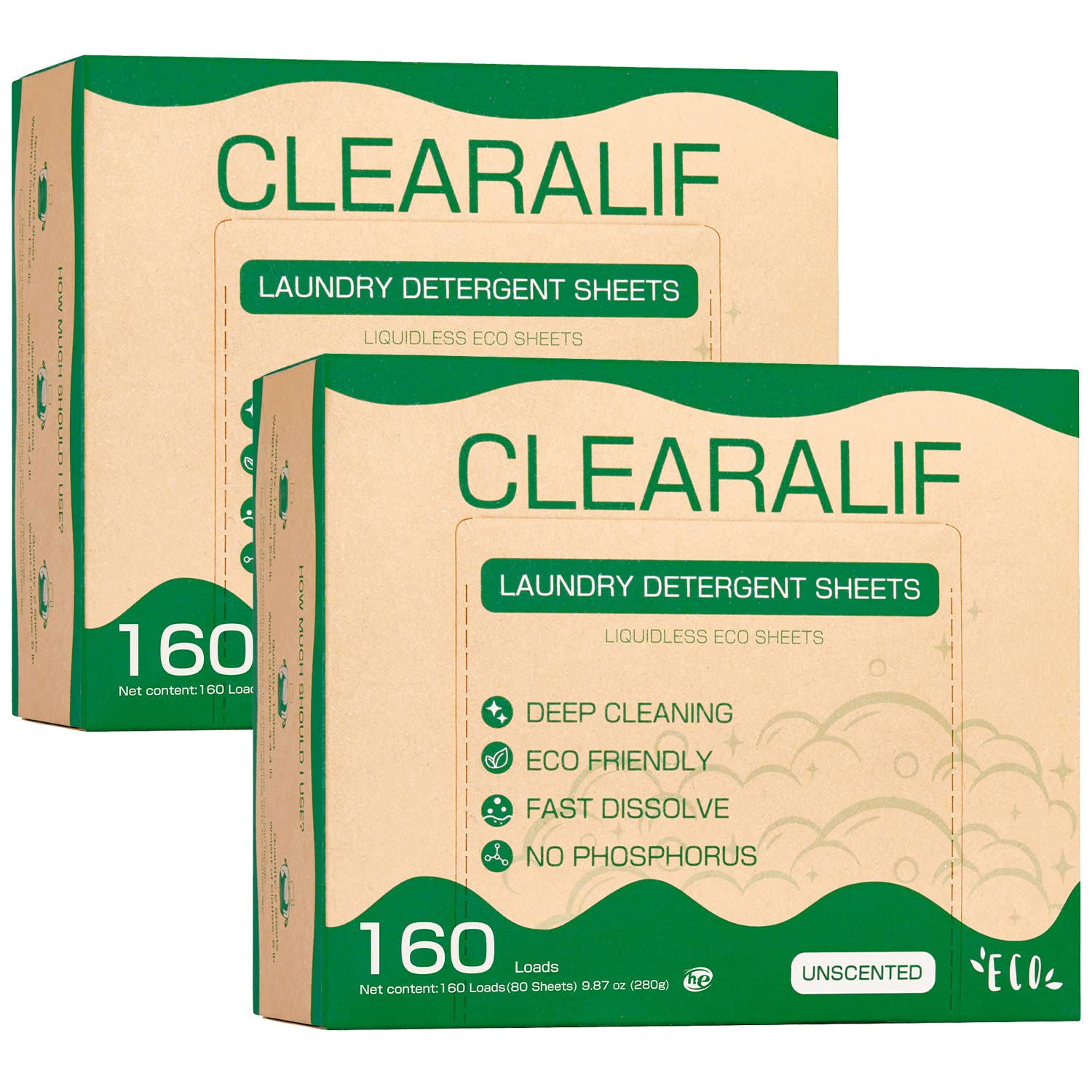 Laundry Detergent Sheets up to 320 Loads (160 Count)