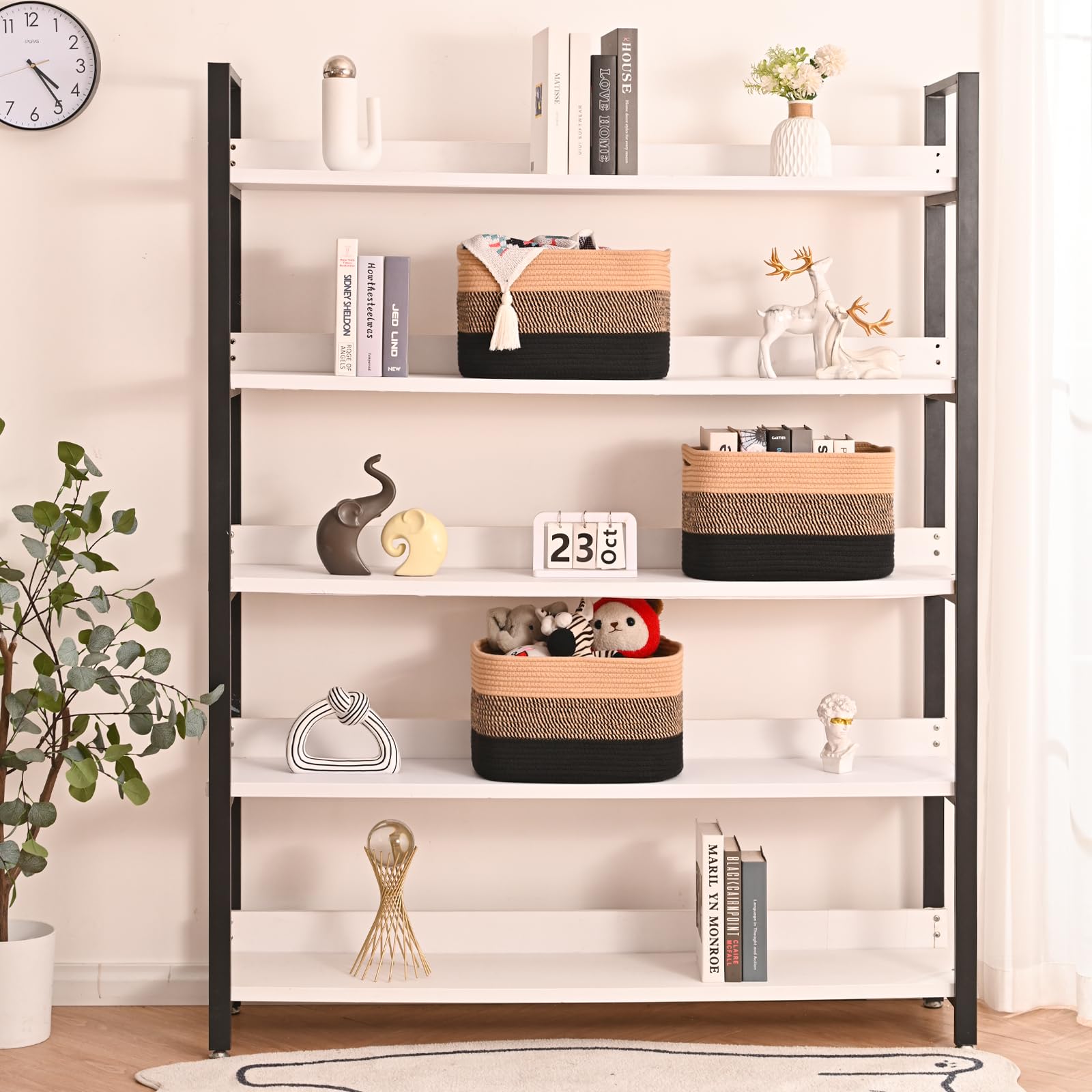 Storage Baskets for Organizing Shelves (3 Count)