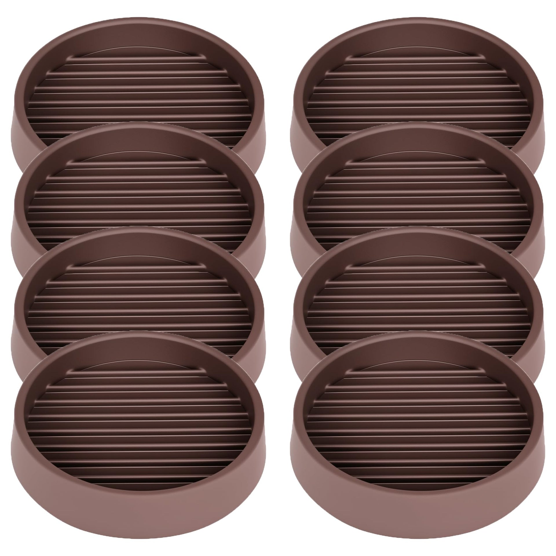 2.5X2.5 Round Rubber Caster Cups (8 Count)