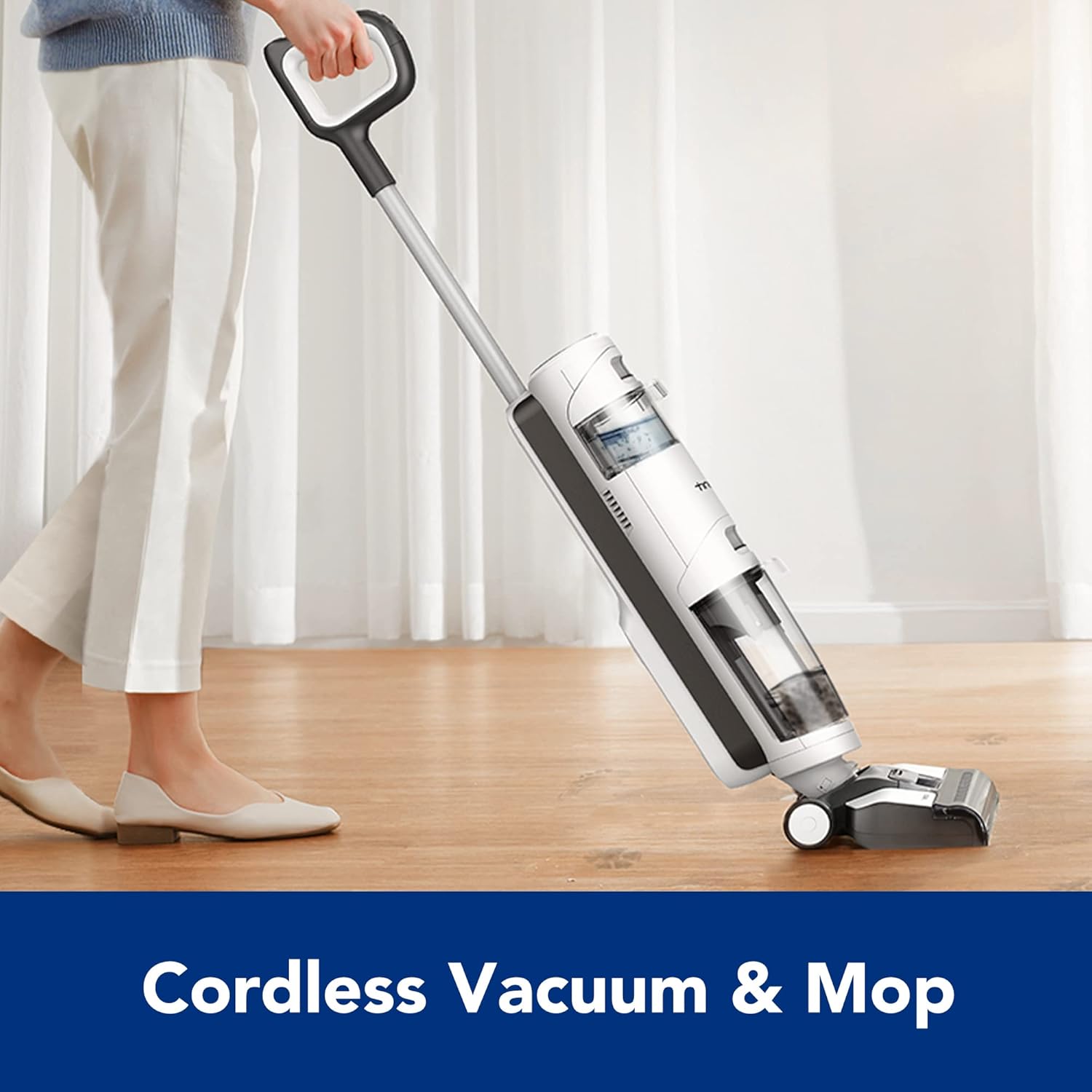 Tineco iFLOOR 3 Breeze Complete Wet Dry Vacuum Cordless Floor Cleaner and Mop One-Step Cleaning for Hard Floors - ModHome Supplies