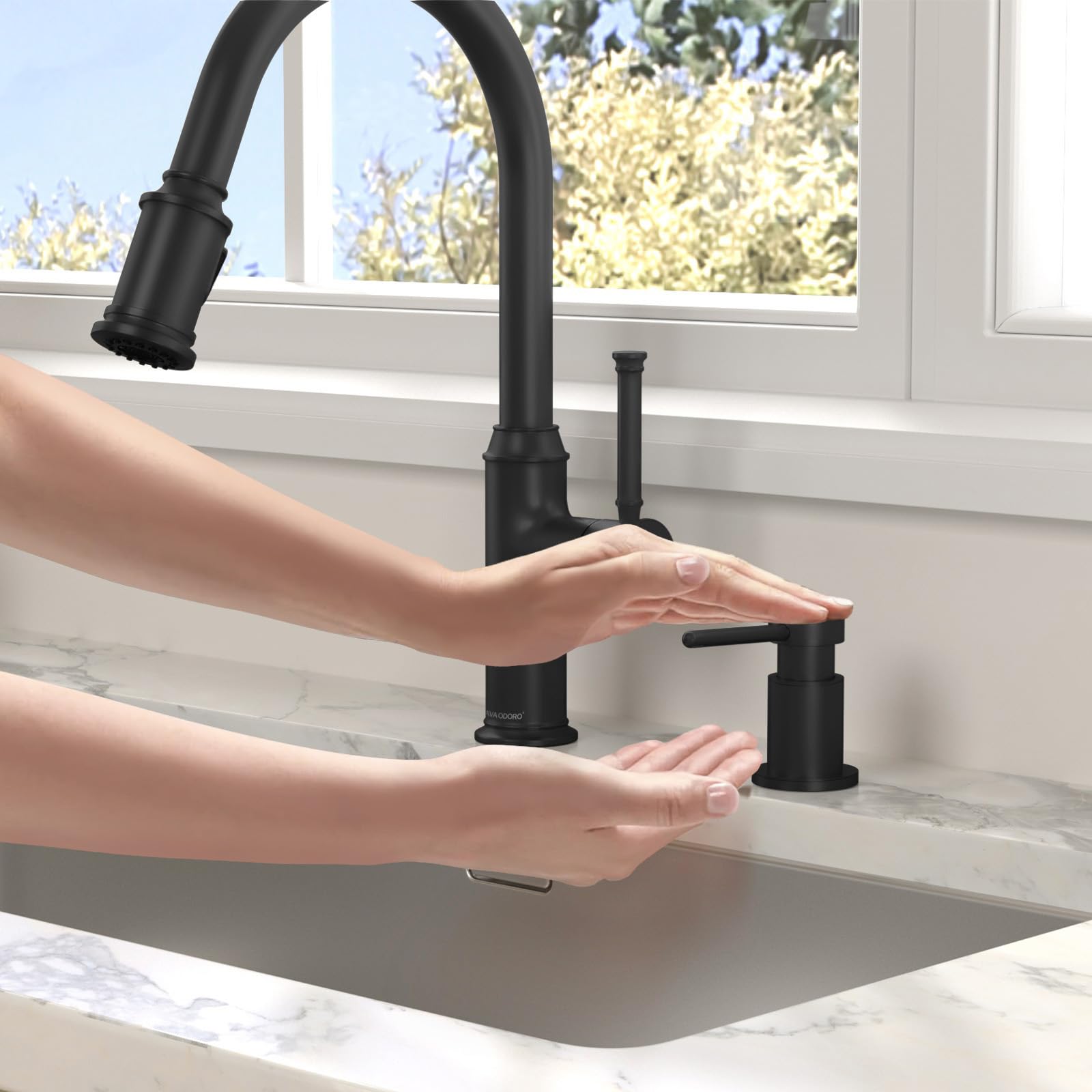 Black Soap Dispenser for Kitchen Sink