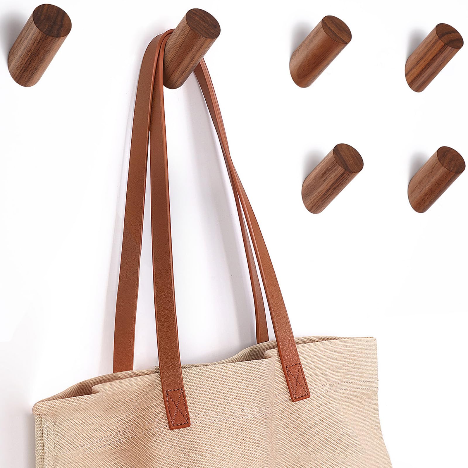 Wood Wall Hooks (6 Count)