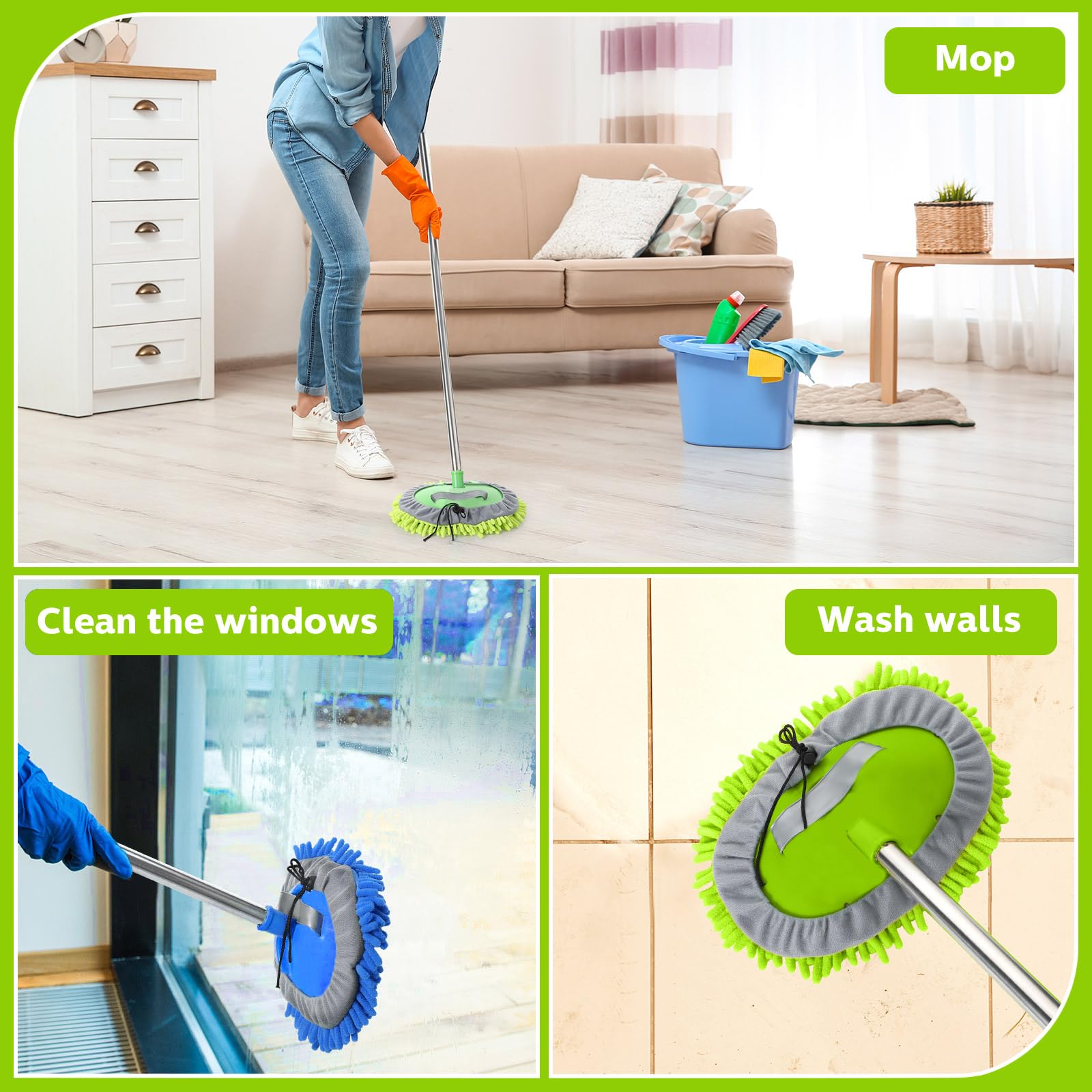 5 Pcs Car Wash Mitt Set (5 Count)