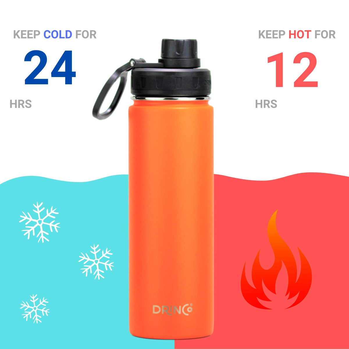 Stainless Steel Water Bottle Spout Lid Vacuum Insulated Double Wall Water Bottle Wide Mouth
