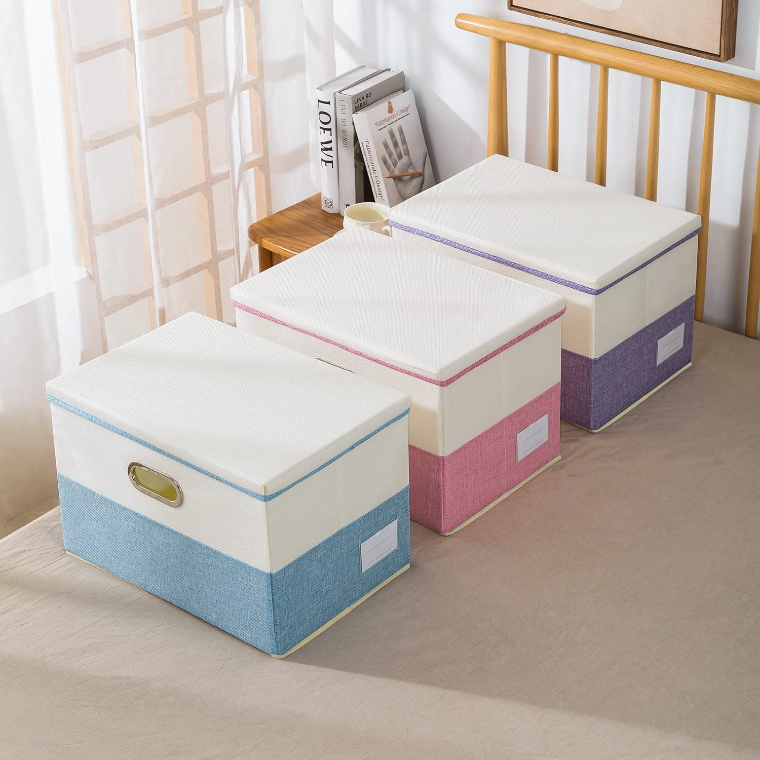 Collapsible Storage Bin with Lid [3 (3 Count)