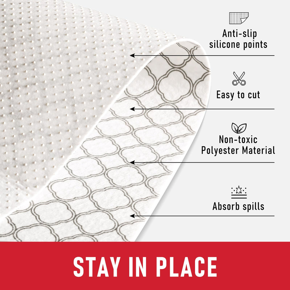 Non Slip Refrigerator Liners (30 Sq Ft)