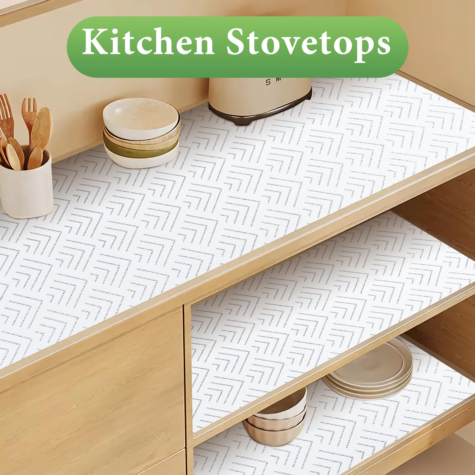 Shelf Liner for Kitchen Cabinets Non Adhesive Drawer Liner Non