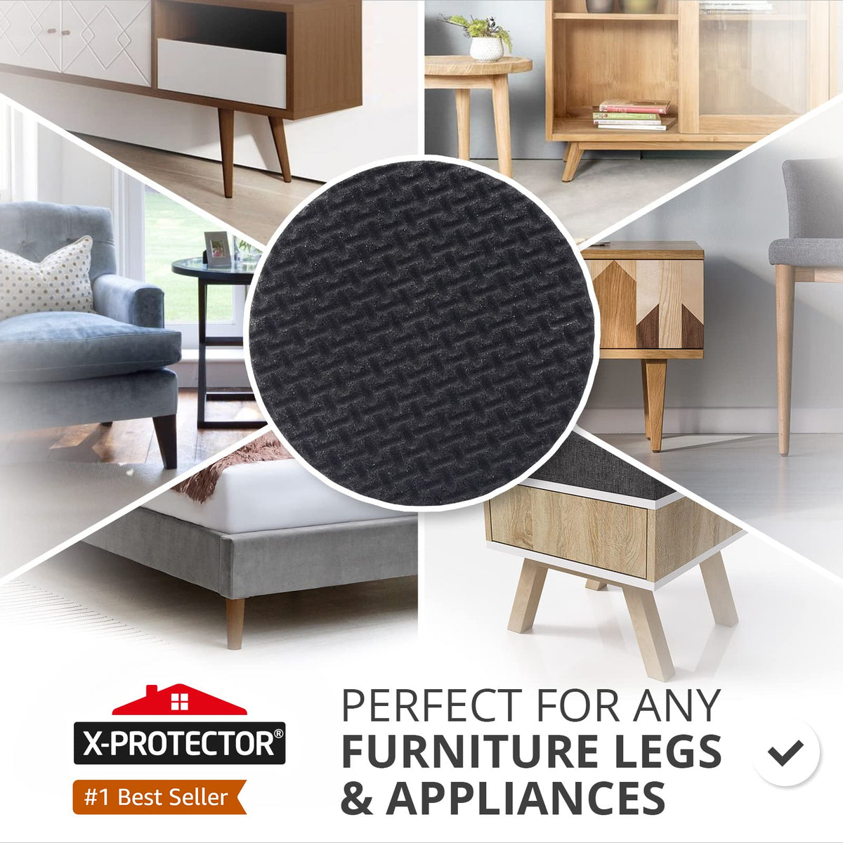 Non Slip Furniture Pads 36 pcs 1" X (36 Count)