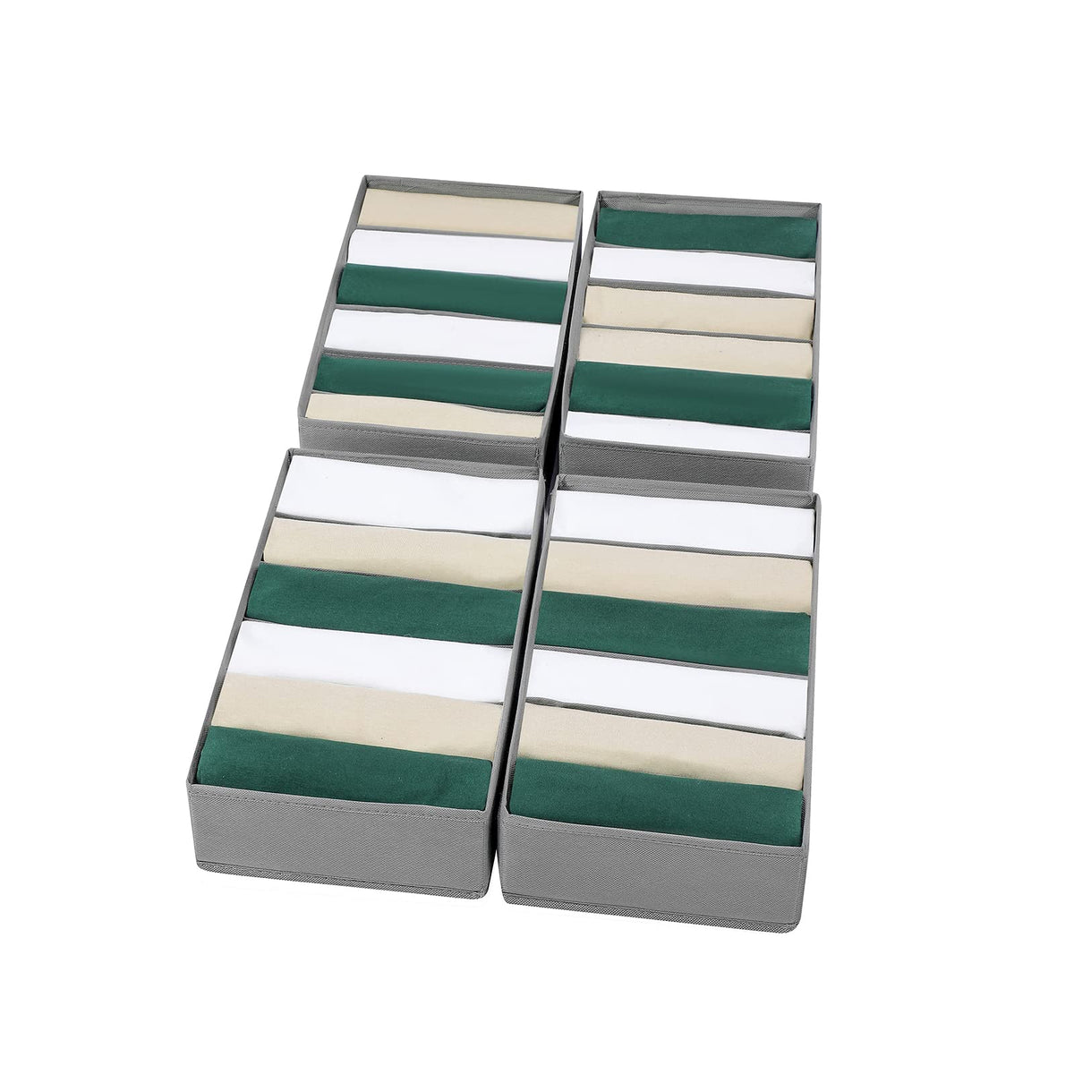 4 Packs T shirt Drawer Organizers for Clothing (4 Count)