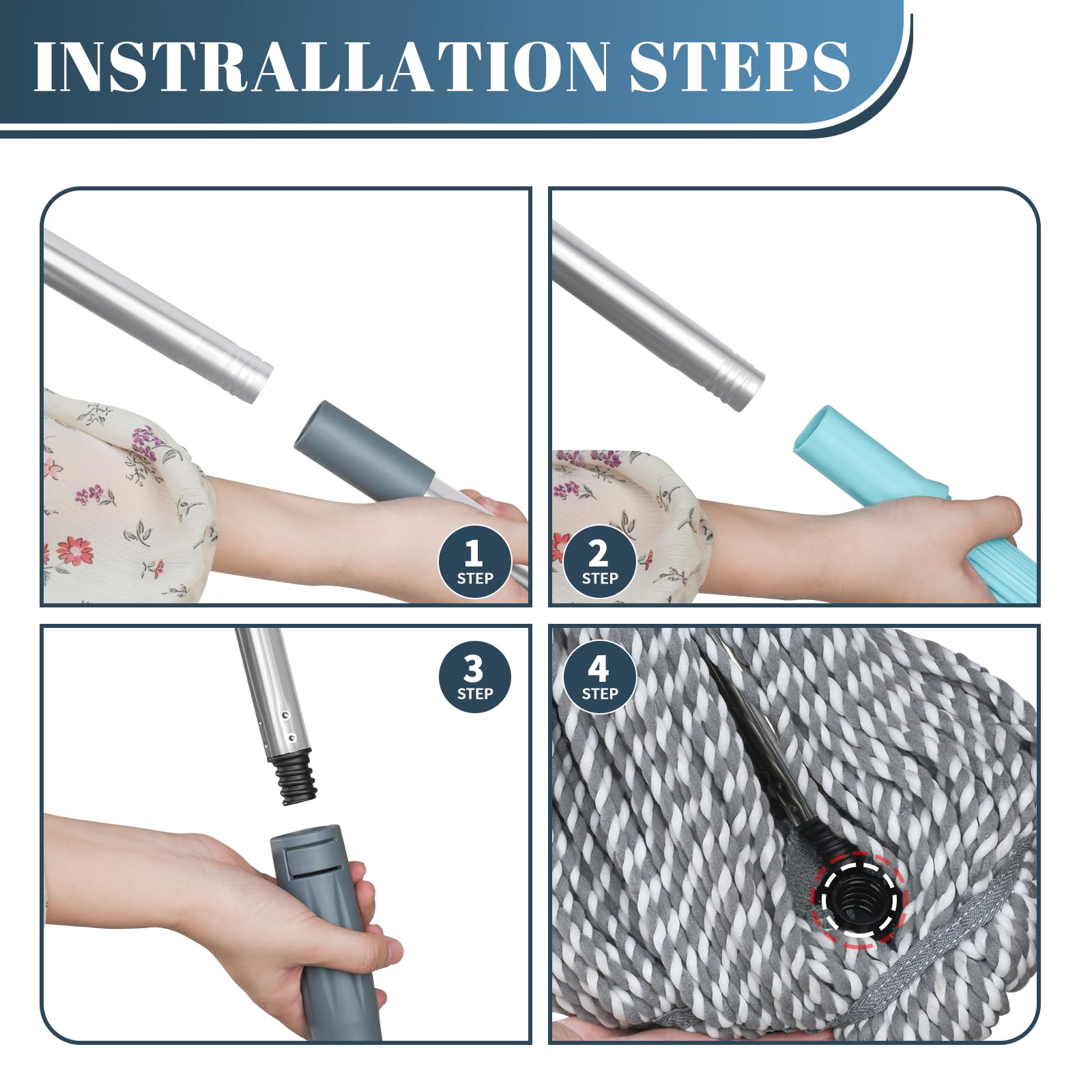 Self Wringing Twist Mop for Floor Cleaning