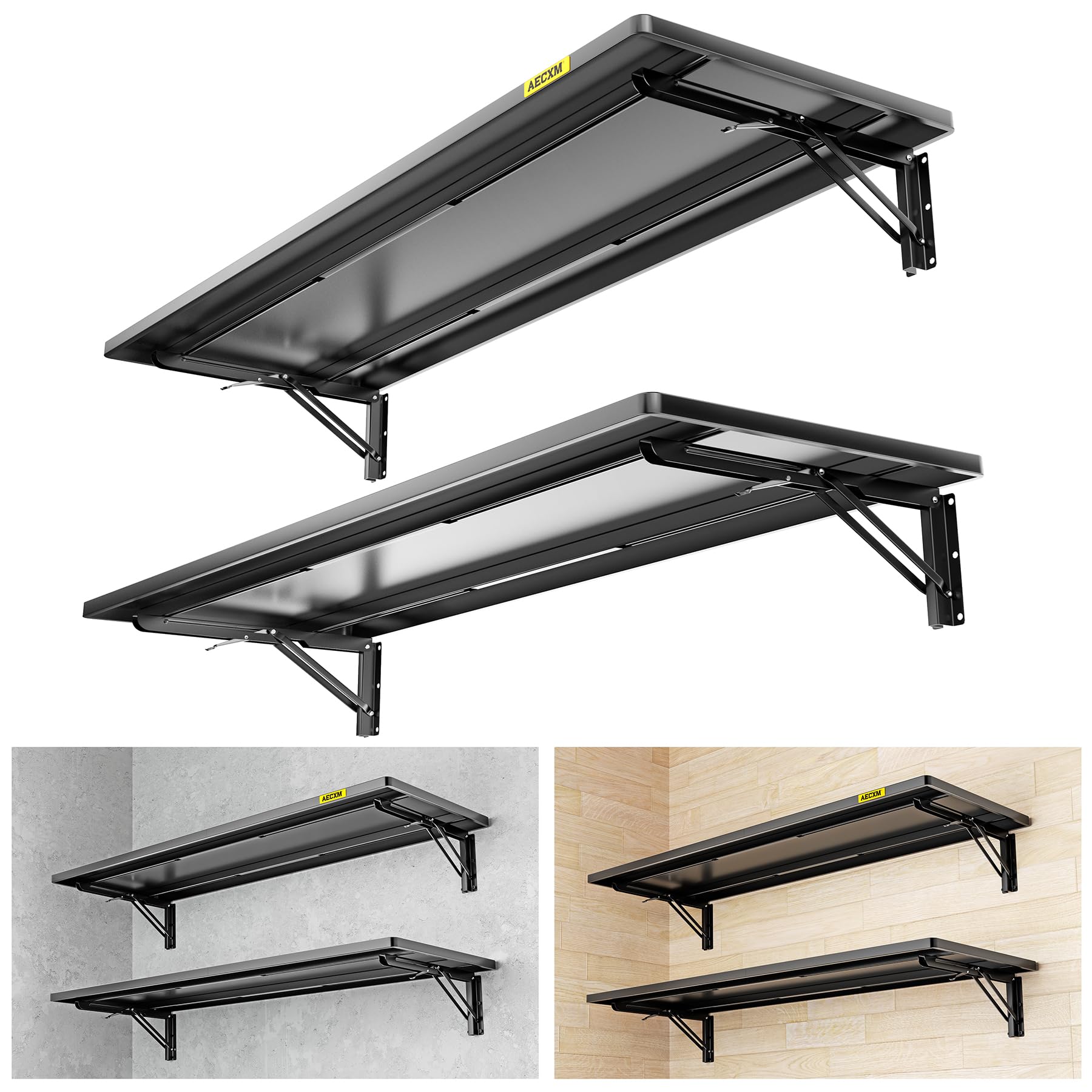 2pack 1.3x4ft Adjustable Rail Type Folding Storage Rack Shelf